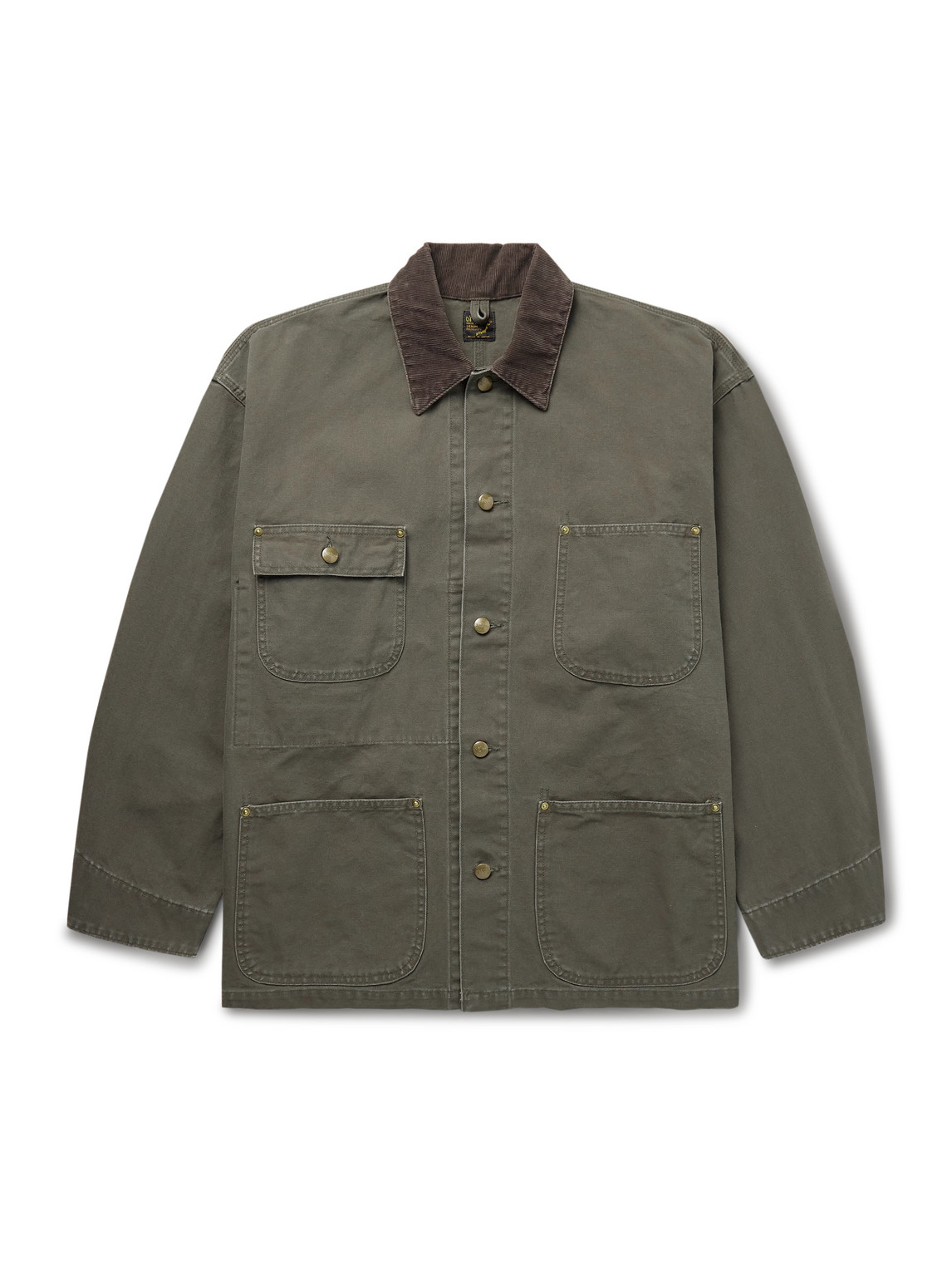 Cotton-Blend Corduroy-Trimmed Cotton-Canvas Chore Jacket