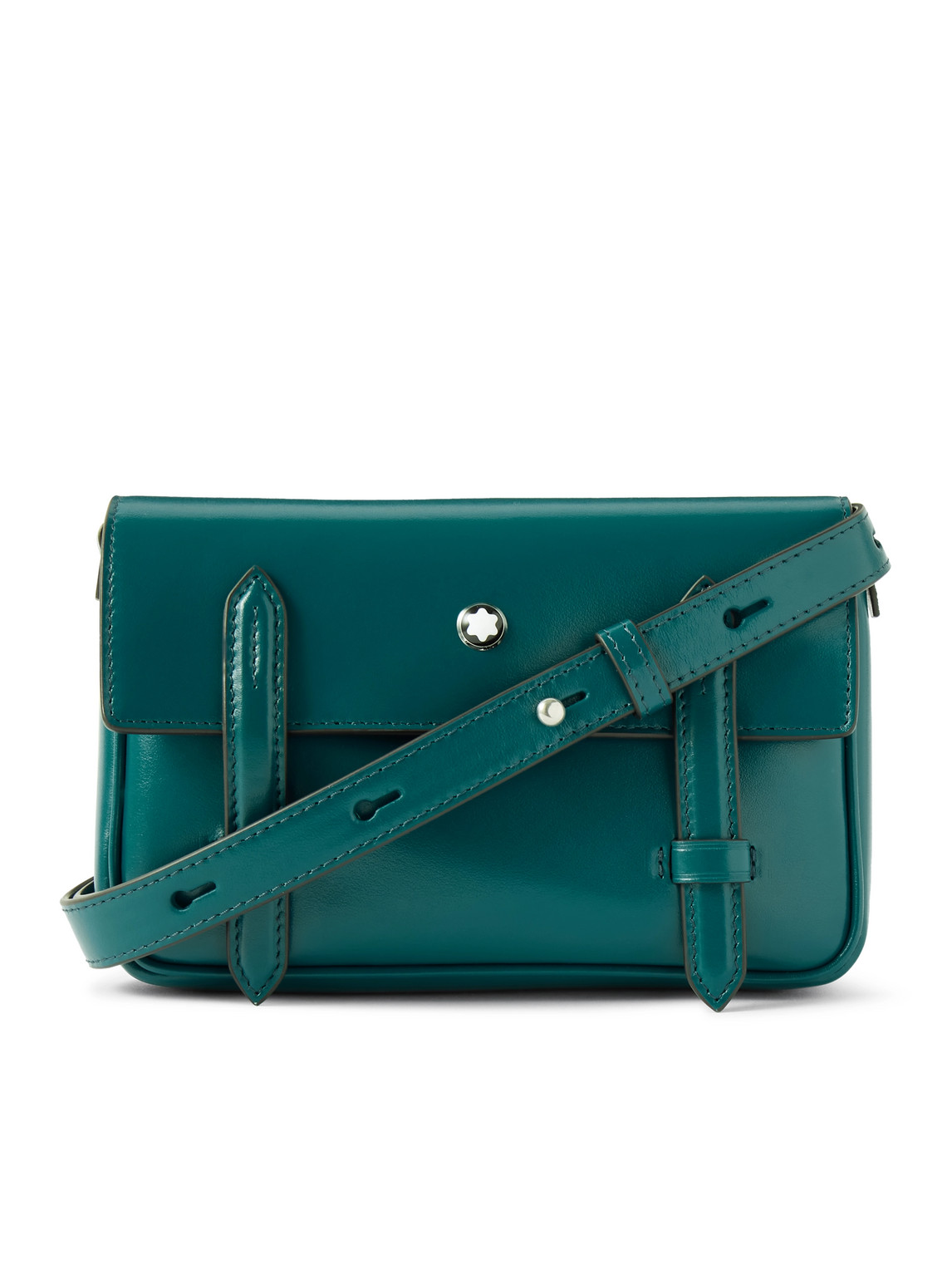Montblanc Meisterstück Mini Leather Messenger Bag In Blue