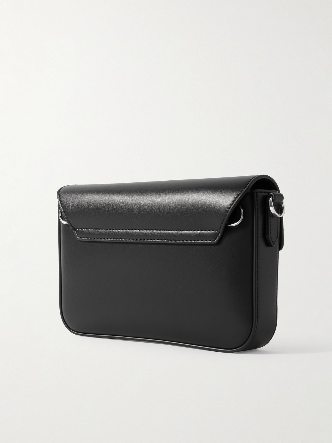 Montblanc Leather Messenger Bag In Black