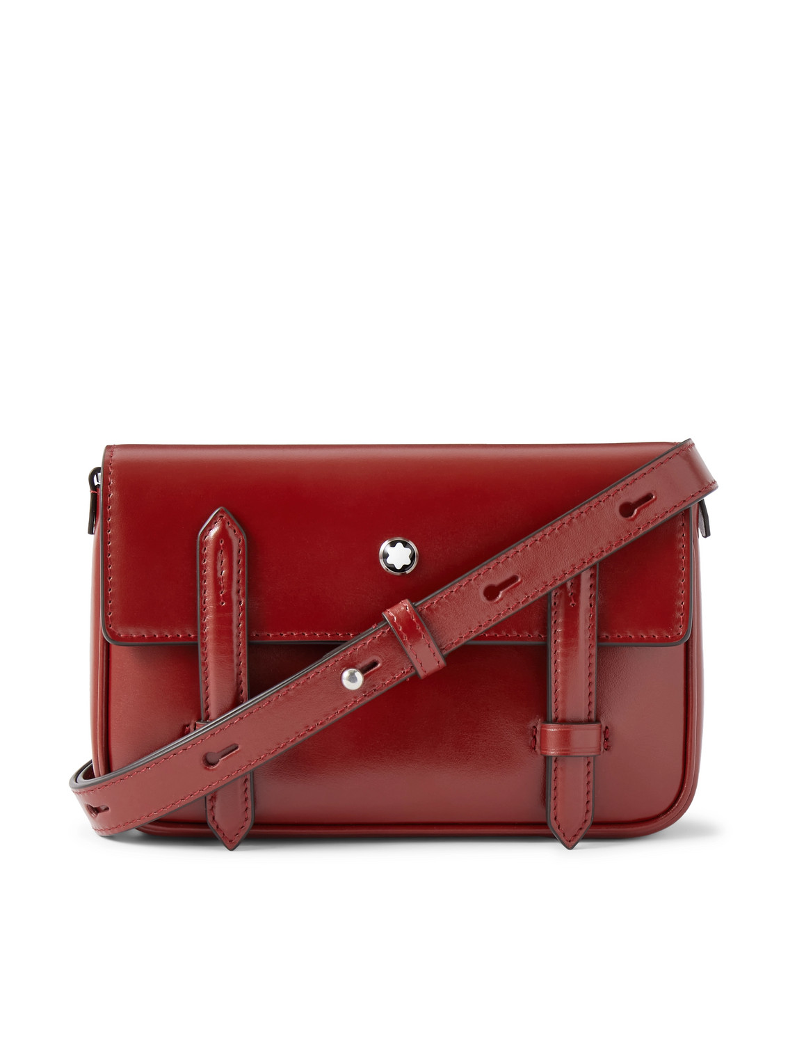 Montblanc Meisterstück Mini Leather Messenger Bag In Red