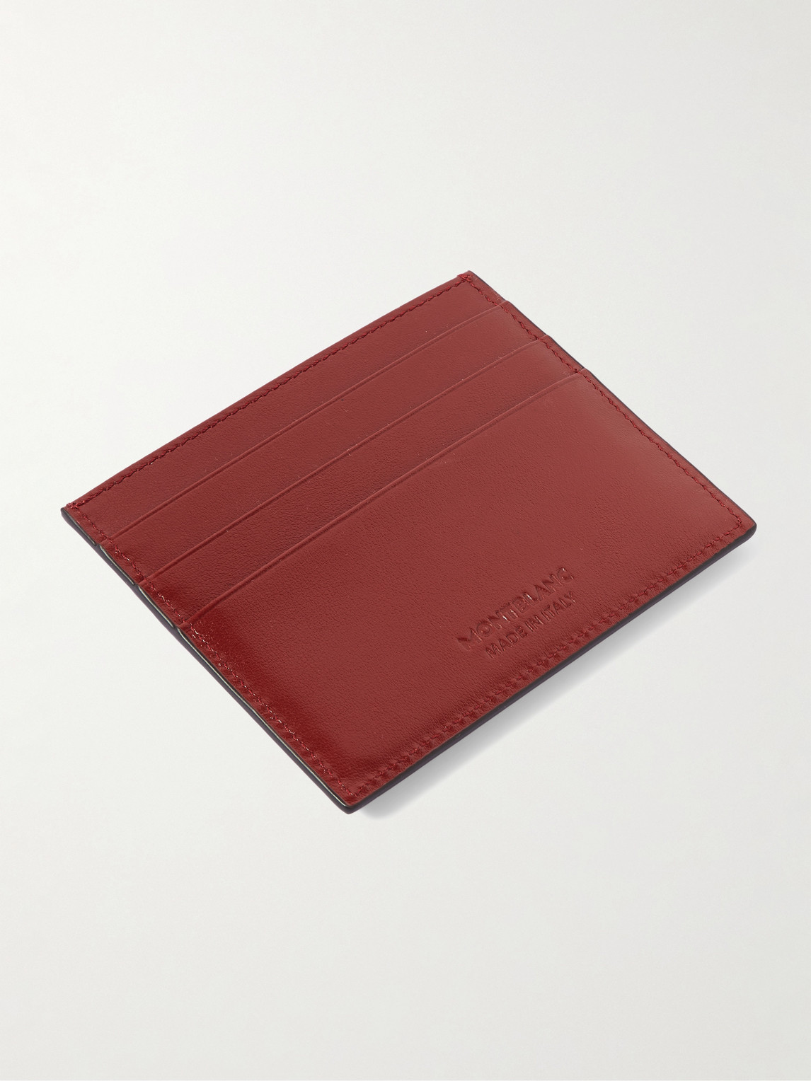Montblanc Meisterstück Leather Cardholder In Burgundy