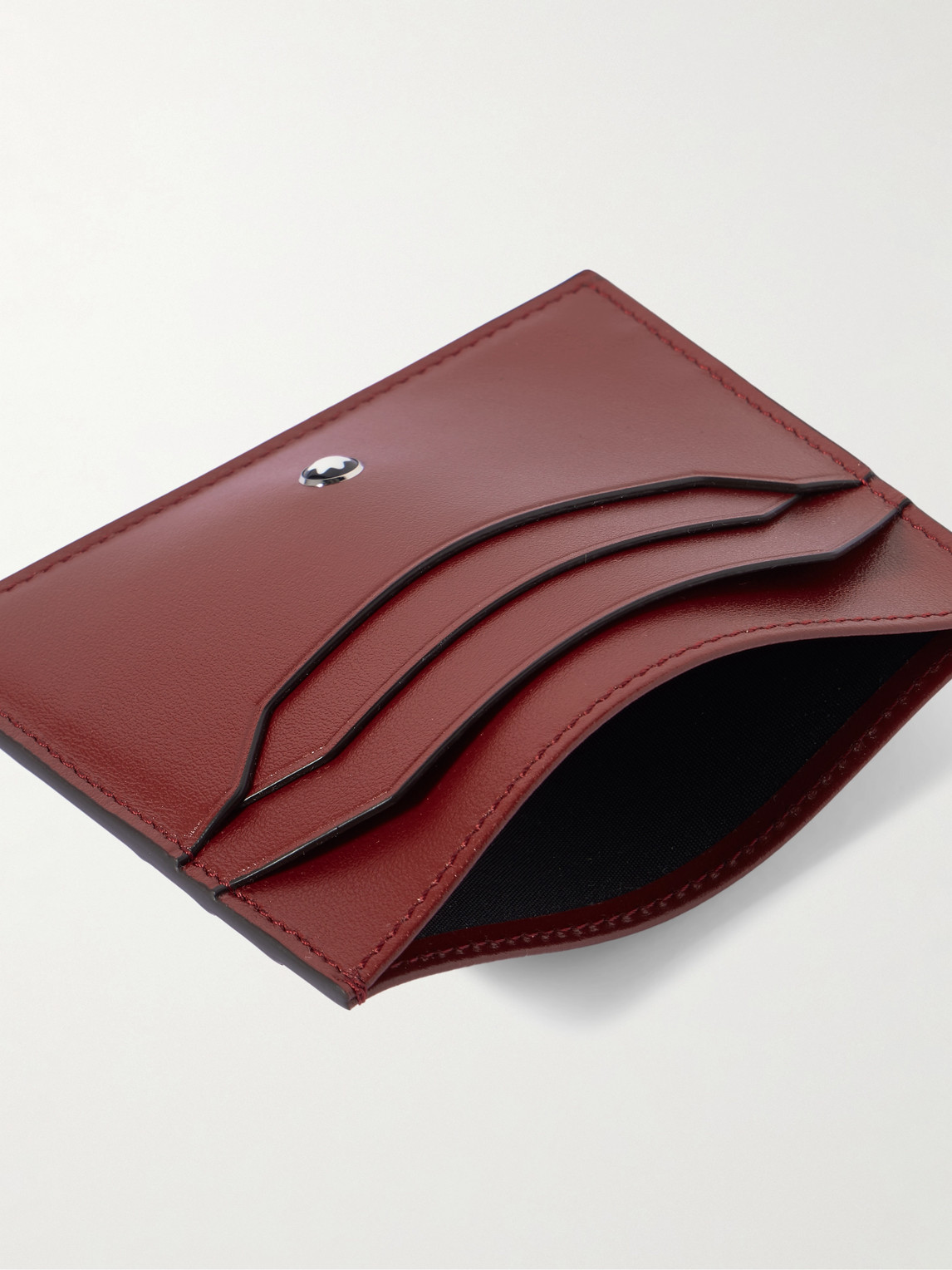 Montblanc Meisterstück Leather Cardholder In Burgundy