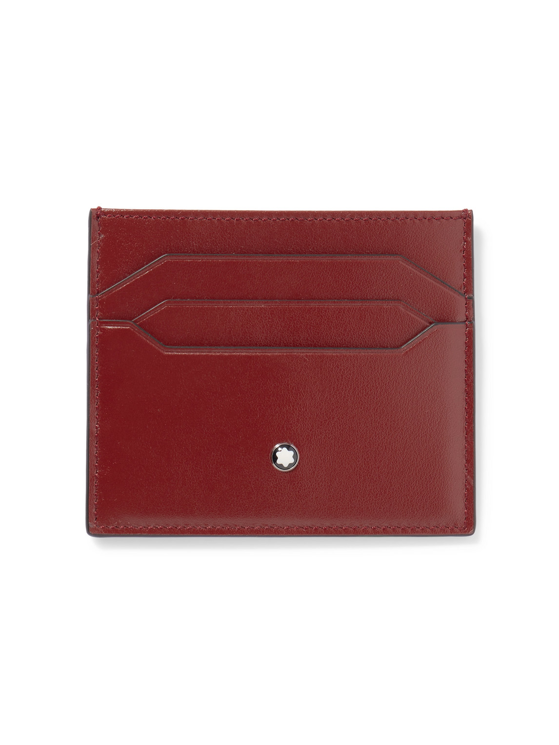Montblanc Meisterstück Leather Cardholder In Burgundy