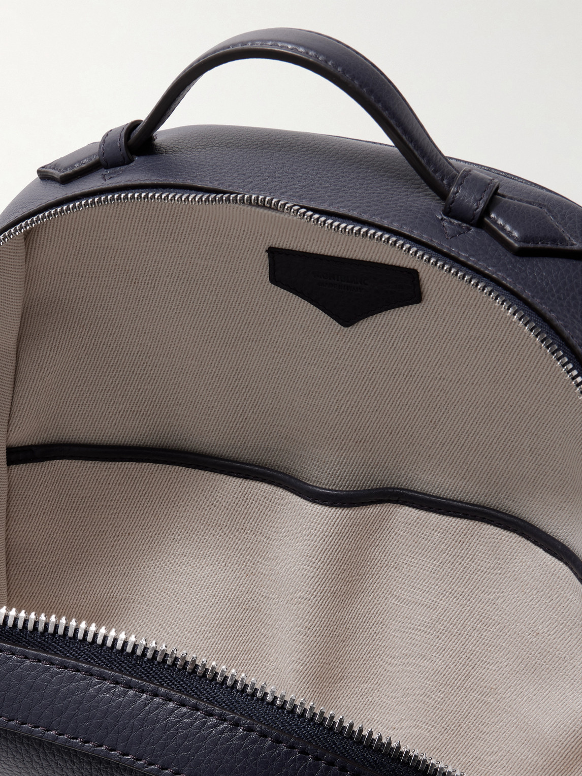 Shop Montblanc Full-grain Leather Backpack