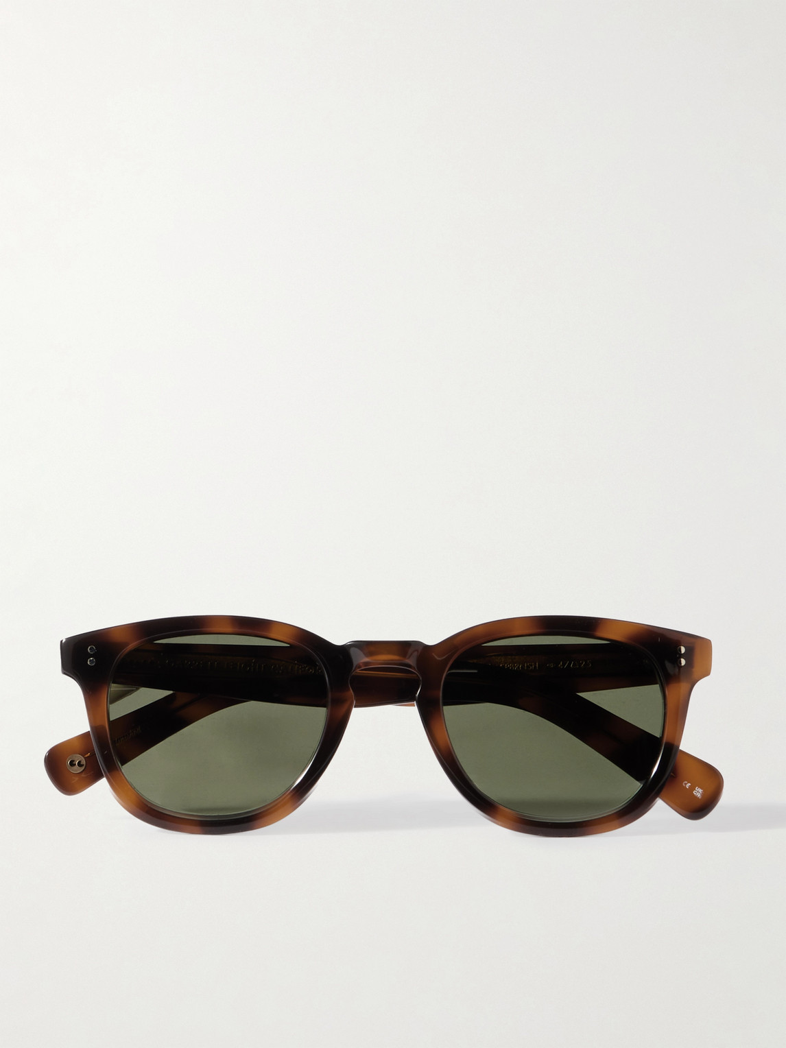 Garrett Leight California Optical Kinney Ii Round-frame Tortoiseshell Acetate Sunglasses In Green