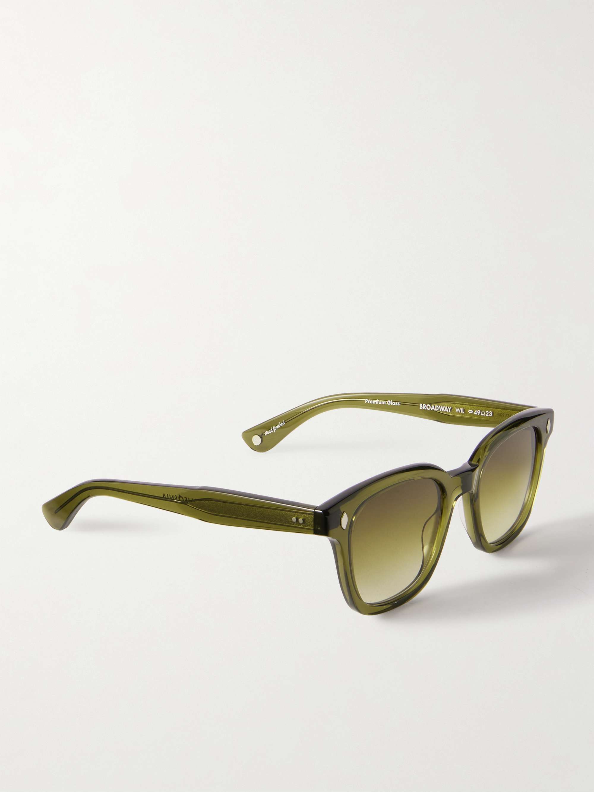 GARRETT LEIGHT CALIFORNIA OPTICAL Broadway D-Frame Acetate Sunglasses