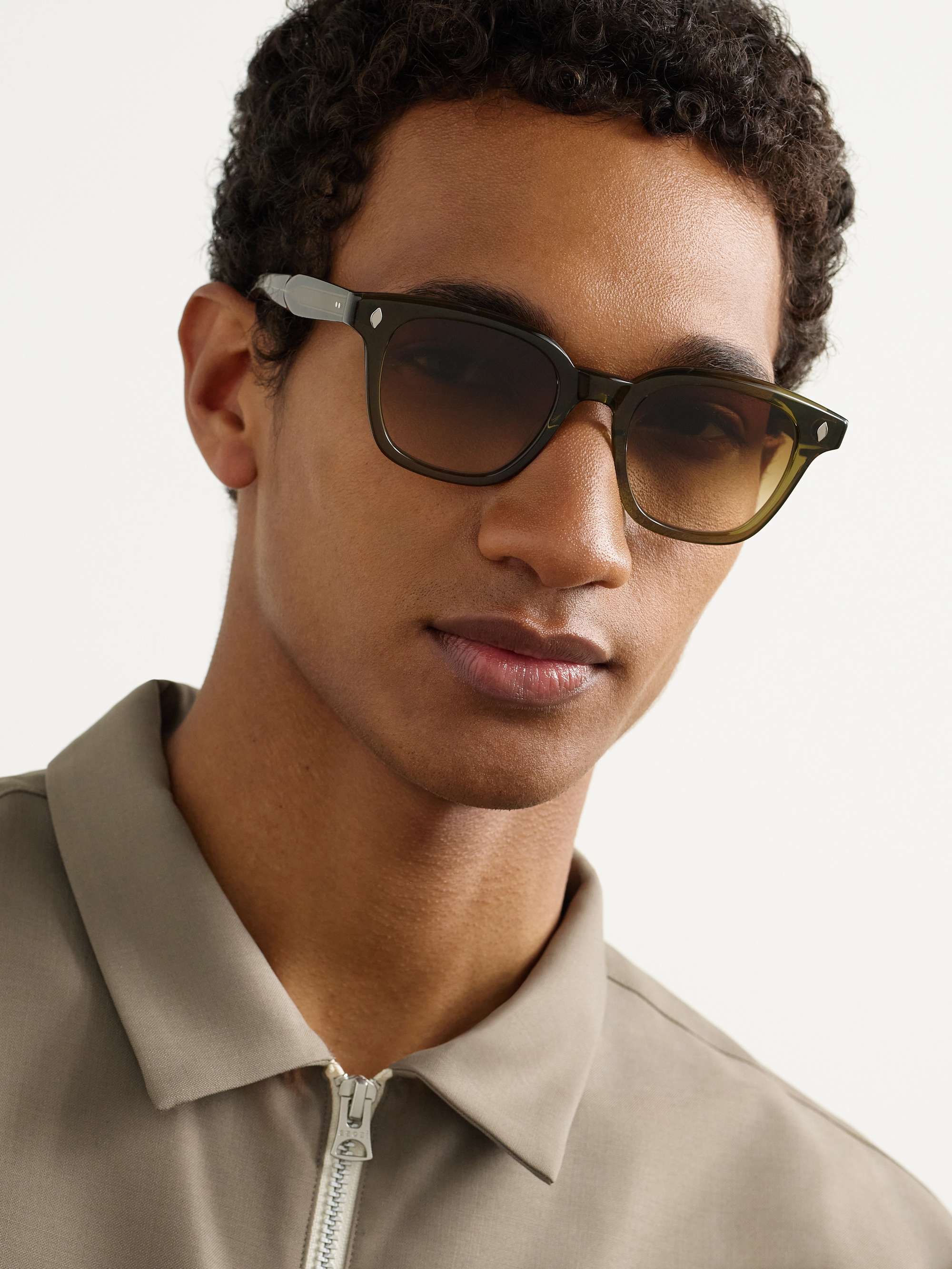 GARRETT LEIGHT CALIFORNIA OPTICAL Broadway D-Frame Acetate Sunglasses