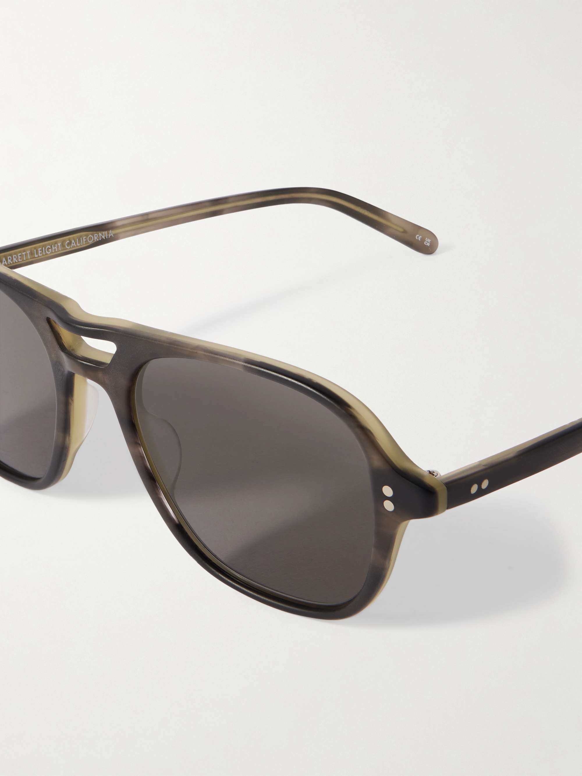 GARRETT LEIGHT CALIFORNIA OPTICAL Doc Aviator-Style Acetate Sunglasses