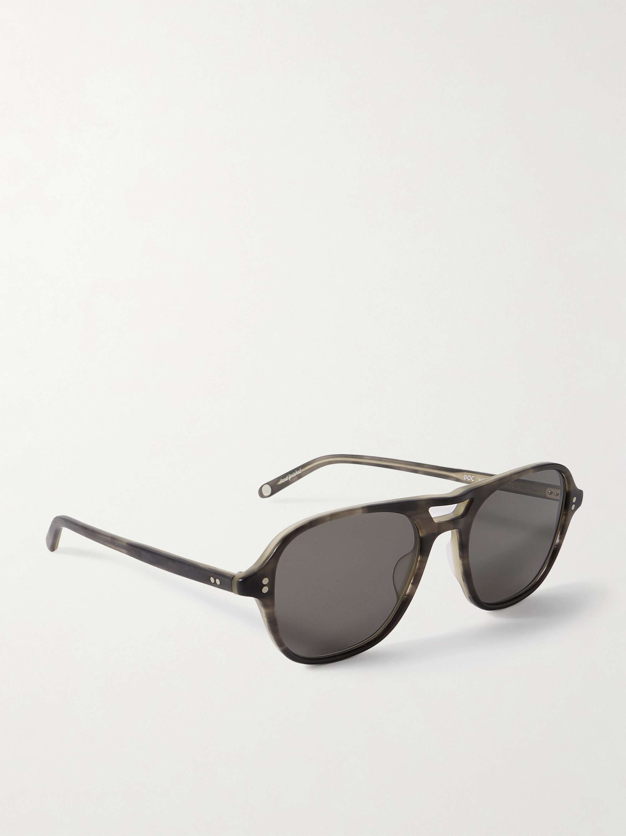 GARRETT LEIGHT CALIFORNIA OPTICAL Doc Aviator-Style Acetate Sunglasses