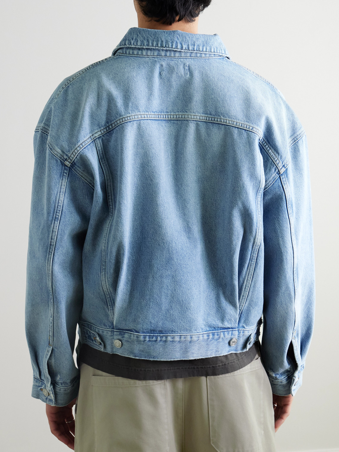 Agolde Stefano Denim Trucker Jacket In Blue