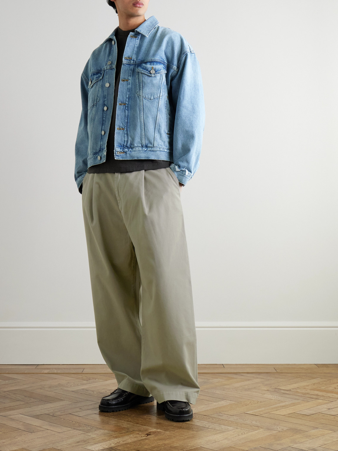 Agolde Stefano Denim Trucker Jacket In Blue