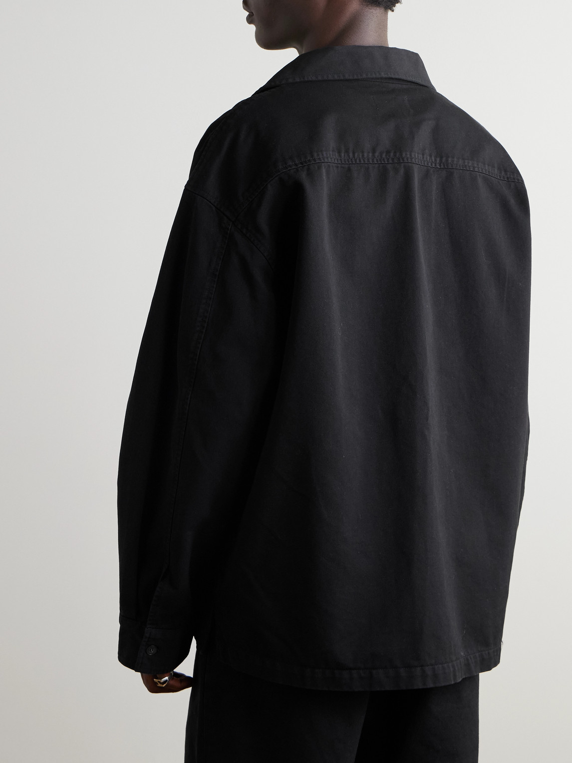Agolde Rhode Cotton Overshirt In Black