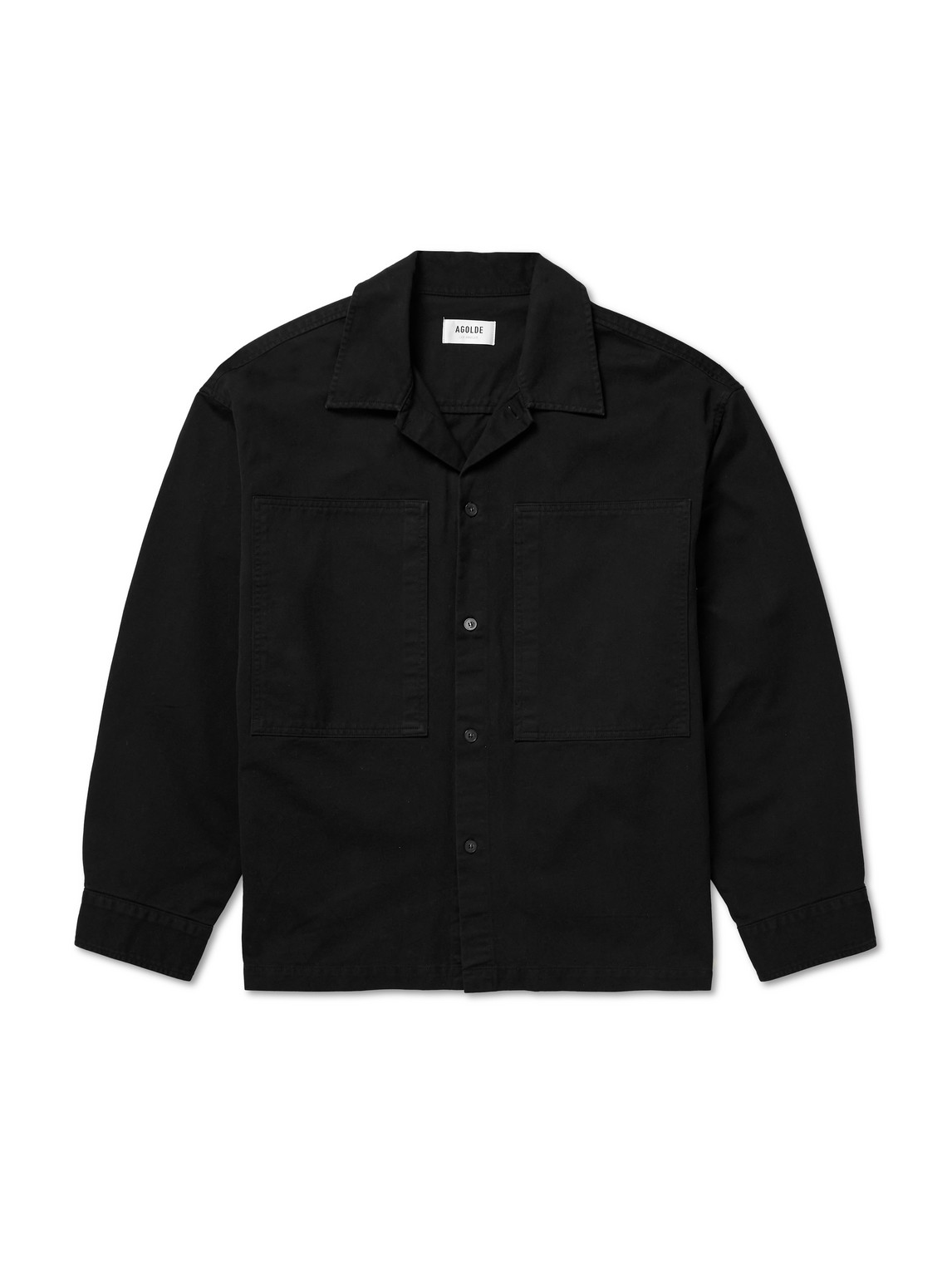 Agolde Rhode Cotton Overshirt In Black