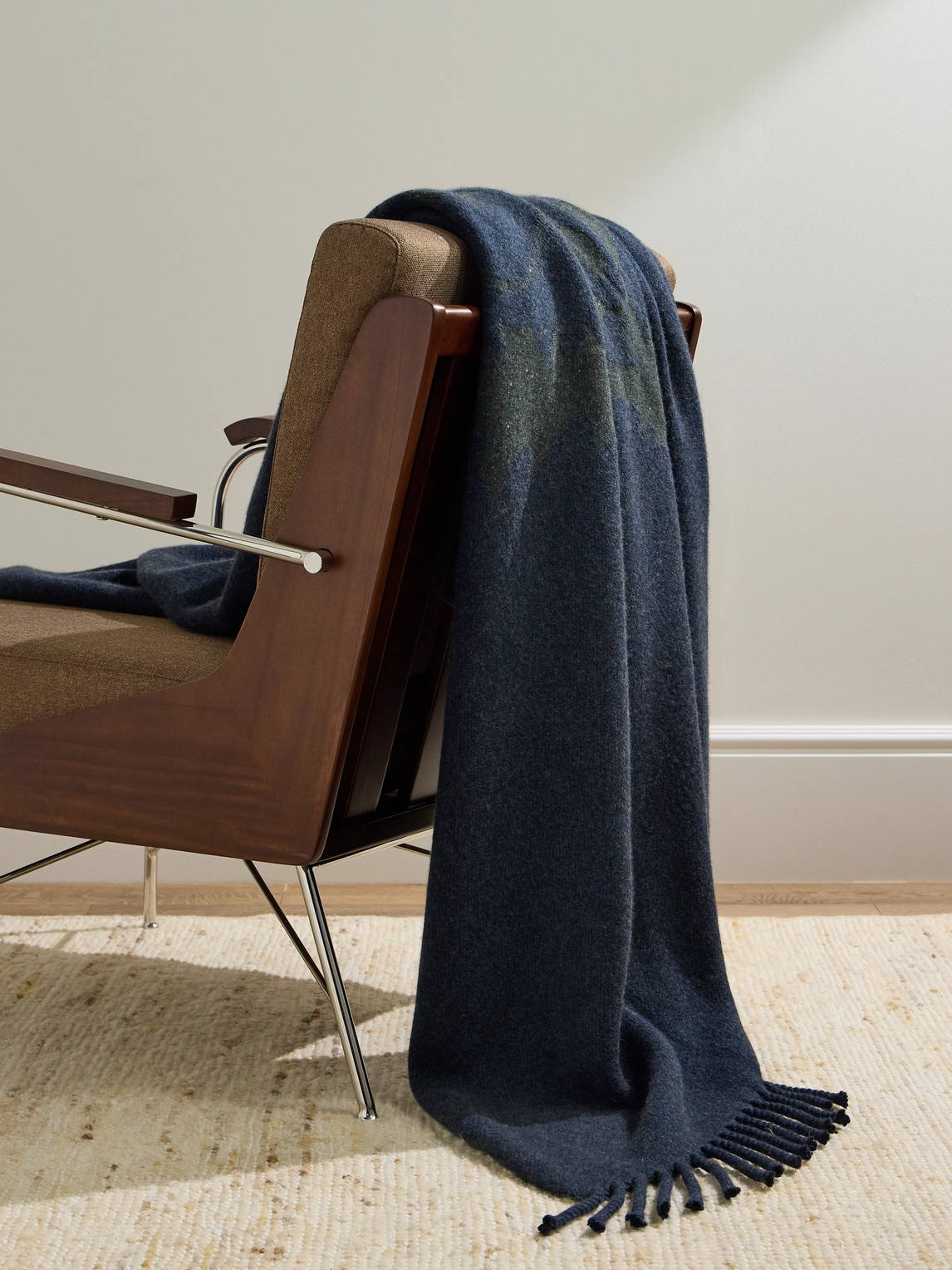 Loro Piana Fringed Cashmere-Jacquard Throw - Men