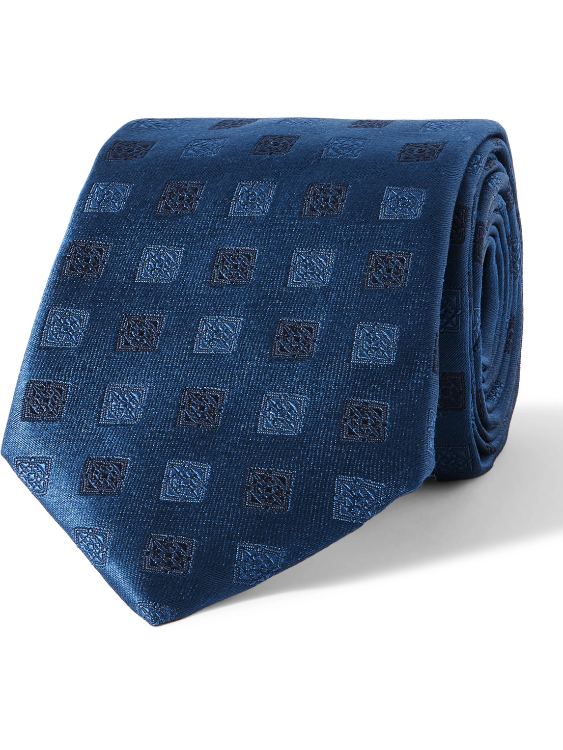 Brunello Cucinelli 8cm Silk-jacquard Tie In Blue