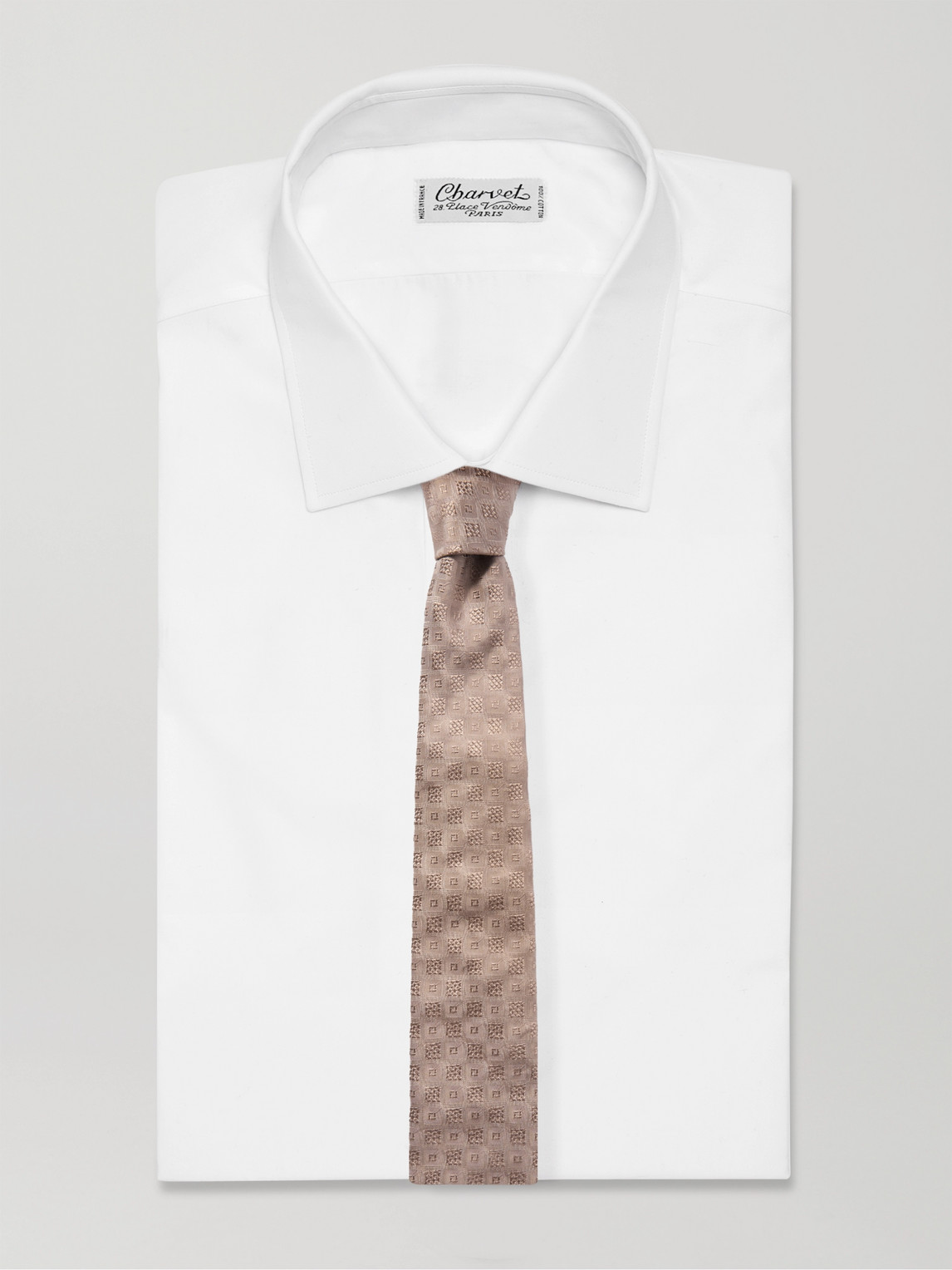 Brunello Cucinelli 7.5cm Silk-jacquard Tie In Brown