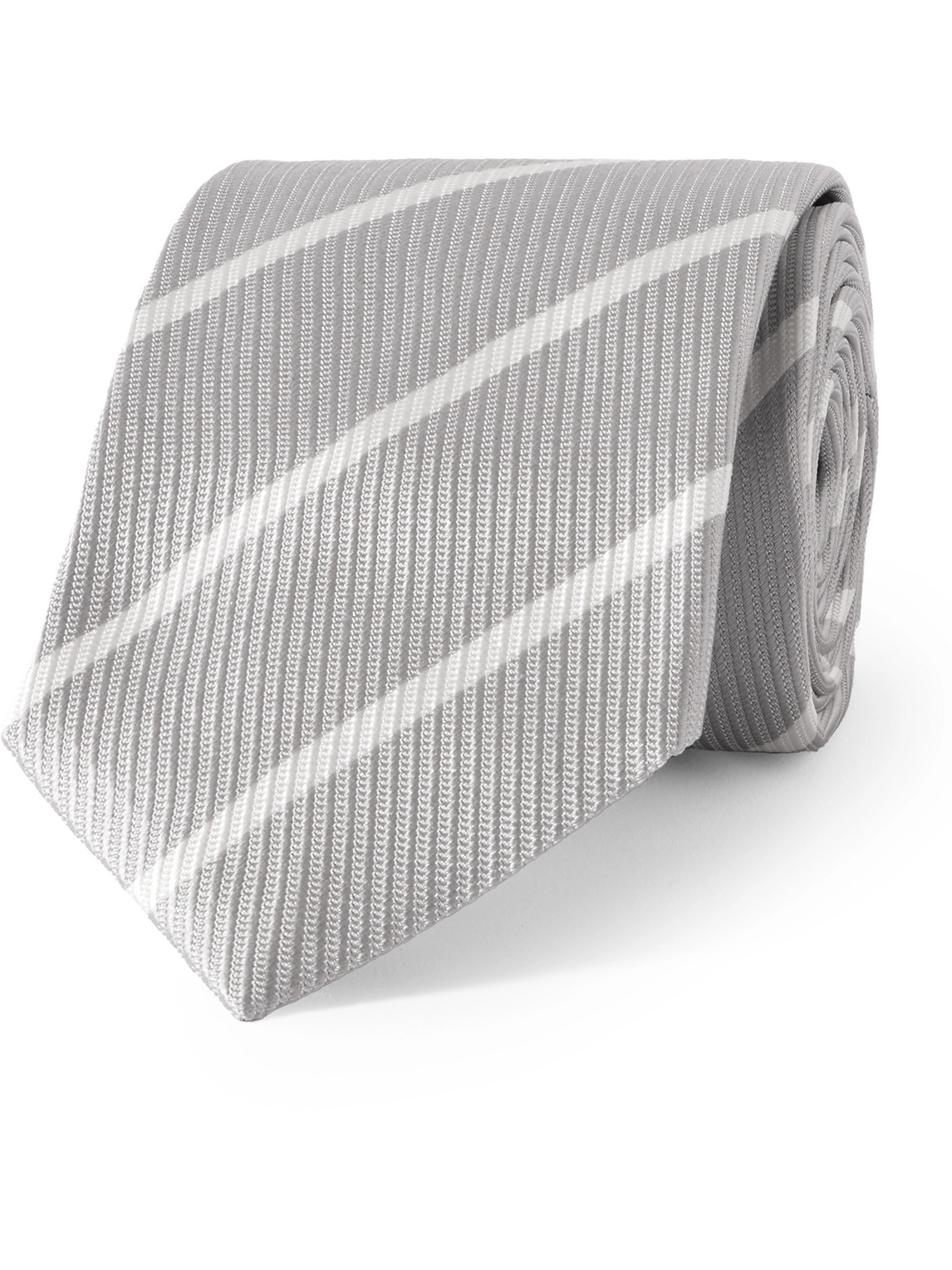 Brunello Cucinelli 7.5cm Silk-jacquard Tie In Gray