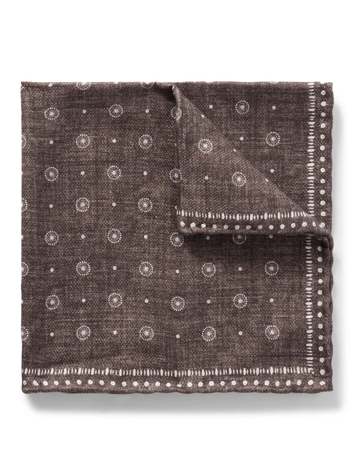 Brunello Cucinelli Printed Silk Pocket Square - Men