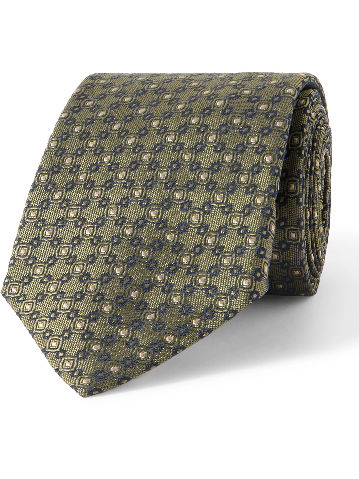 Brunello Cucinelli 7.5cm Silk-jacquard Tie In Green