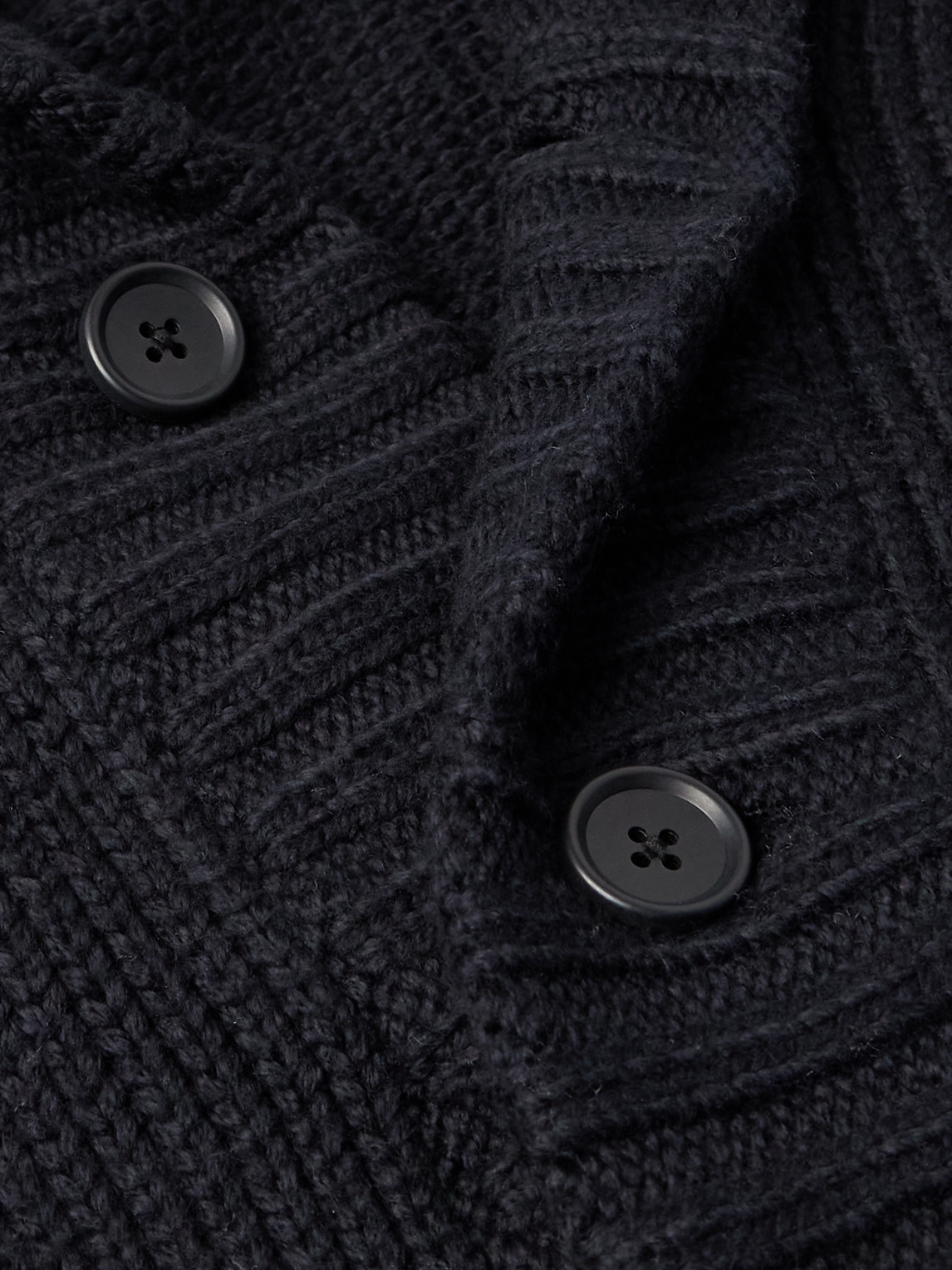 Shop James Perse Shawl-collar Cotton-blend Cardigan In Black