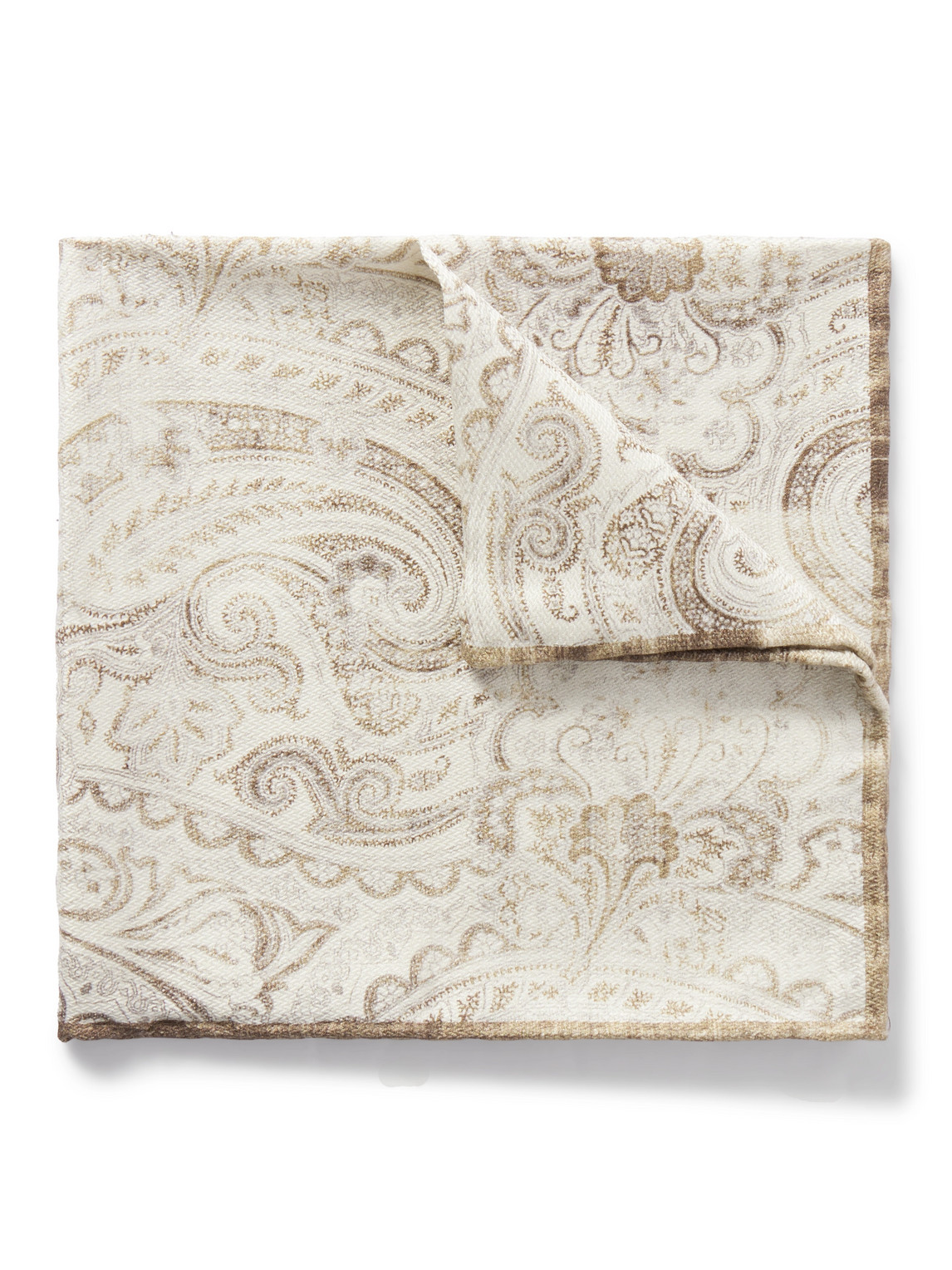 Brunello Cucinelli Printed Silk Pocket Square - Men