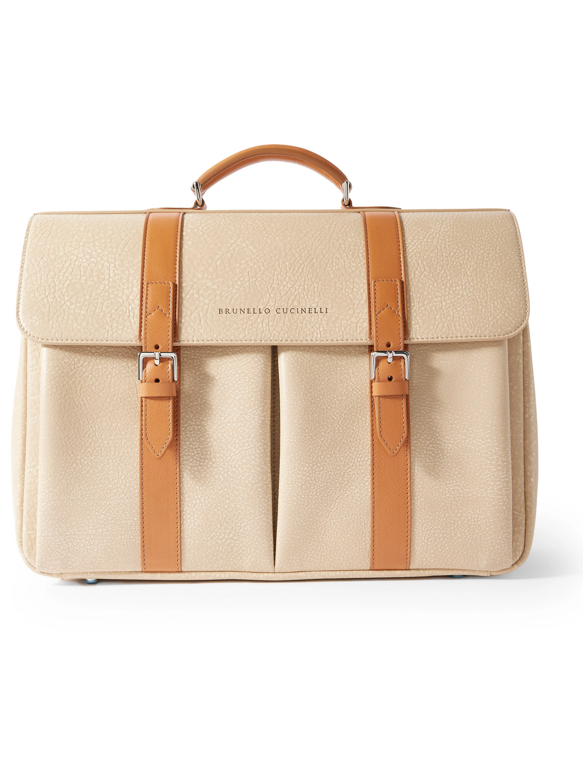 Textured-Leather Briefcase