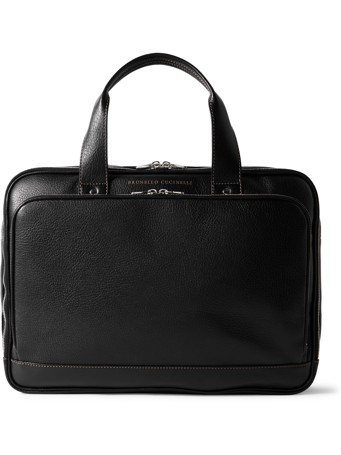 Textured-Leather Briefcase