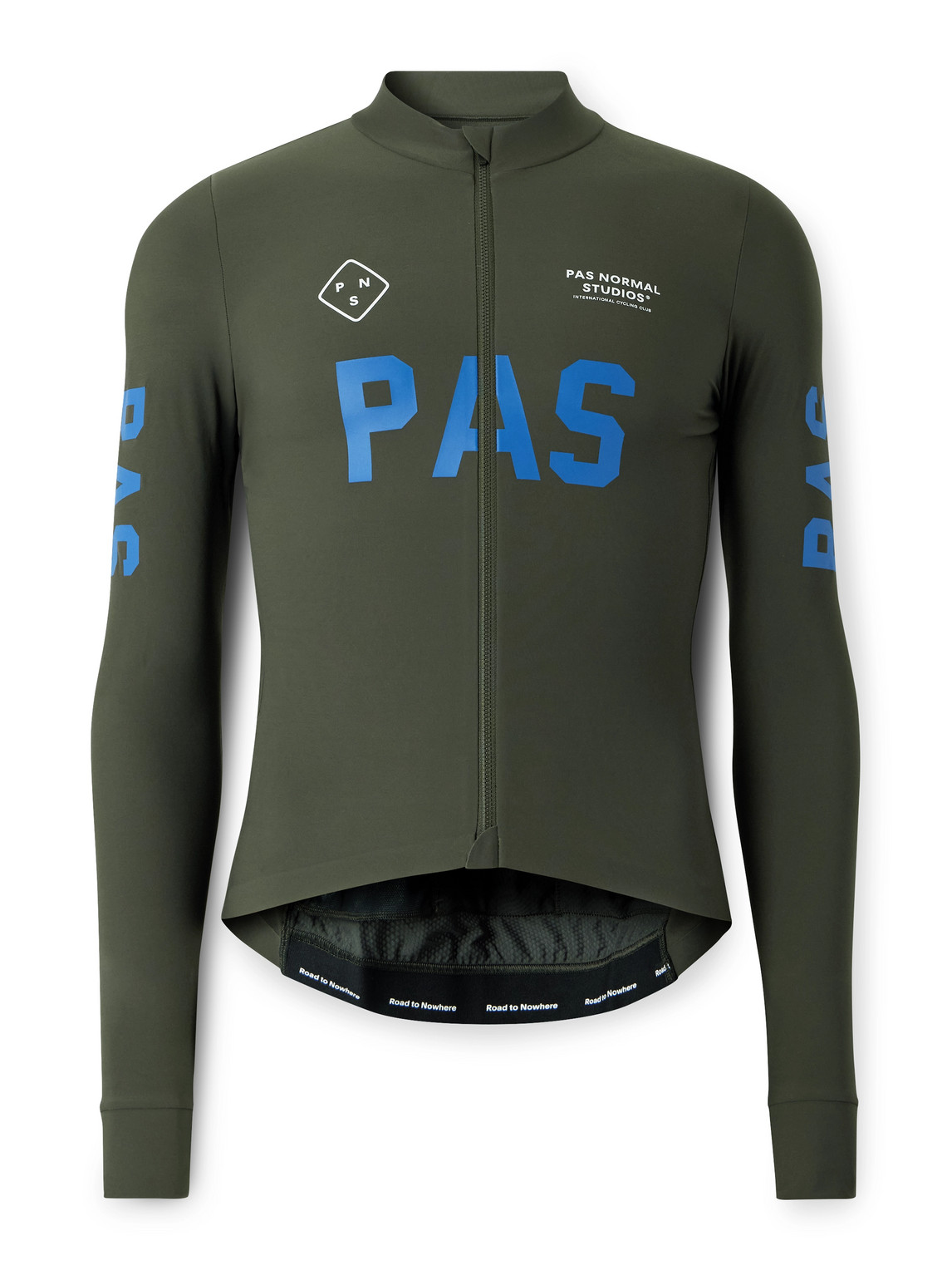Pas Normal Studios Khaki 'pas' Mechanism Thermal Long Sleeve Cycling Top In Unknown