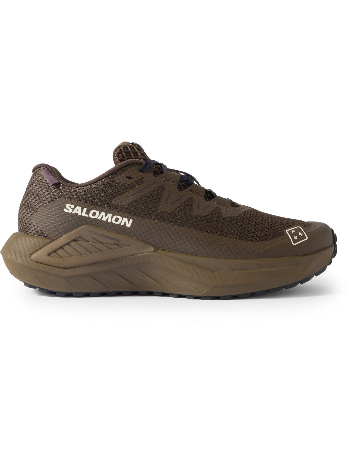 Pas Normal Studios Salomon Drx Defy Grvl Rubber-trimmed Mesh Sneakers In Brown