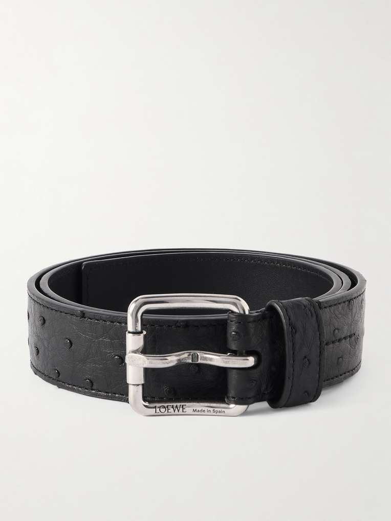 Loewe — 3.5cm Ostrich Belt
