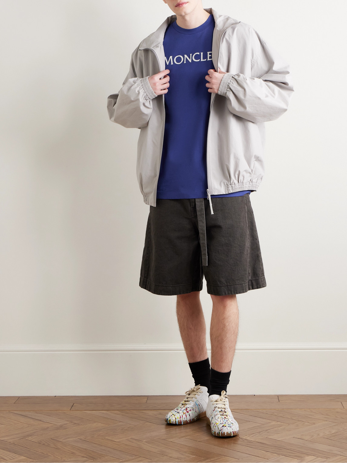 Moncler T-shirt En Coton In Blue