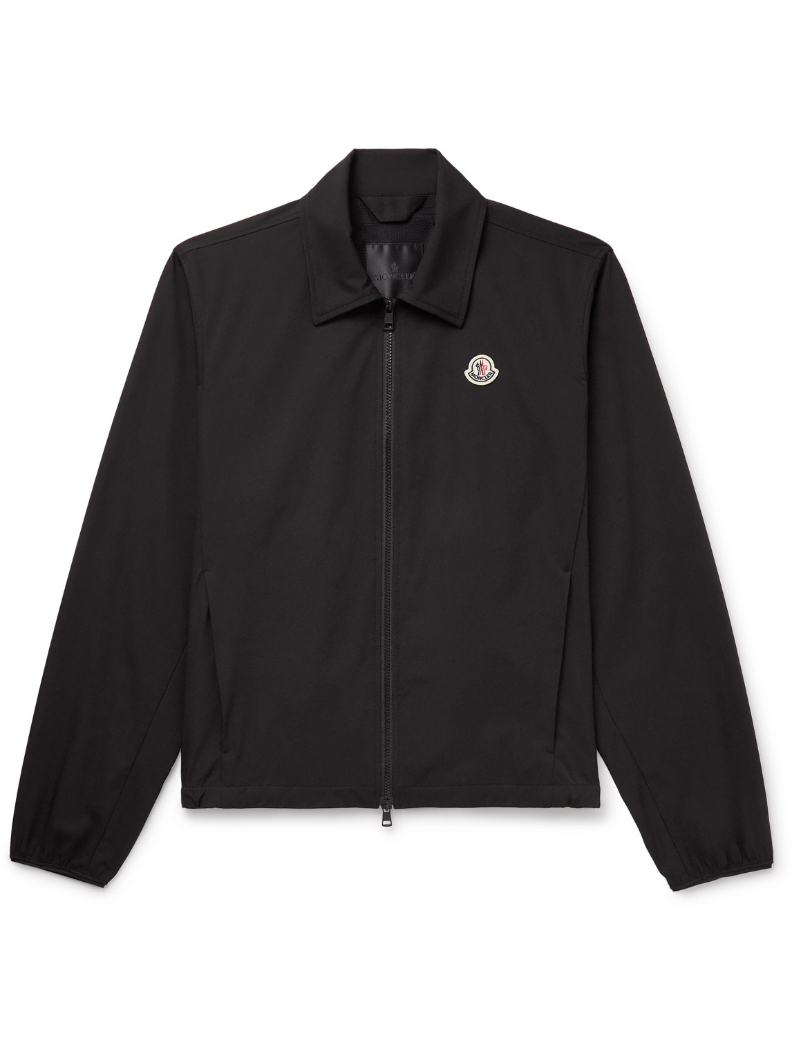 Moncler Hemmed Jacket With Collar And Zip Pockets In Black