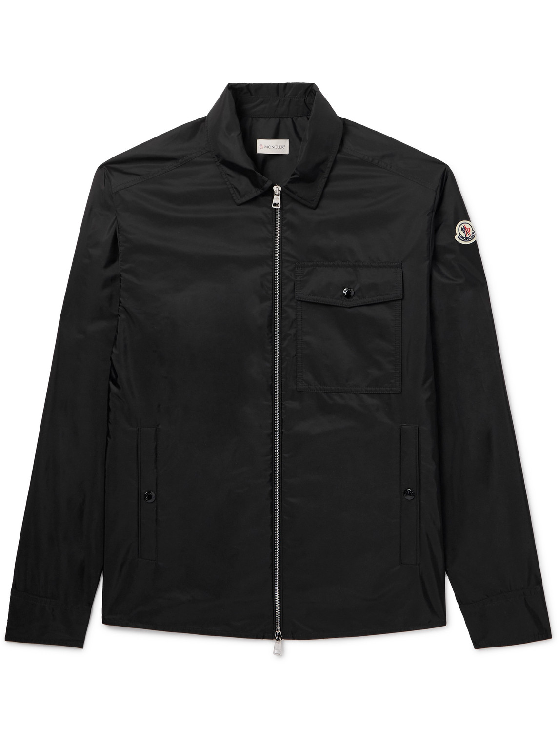 Moncler Black Jacket With Front Pockets In Black