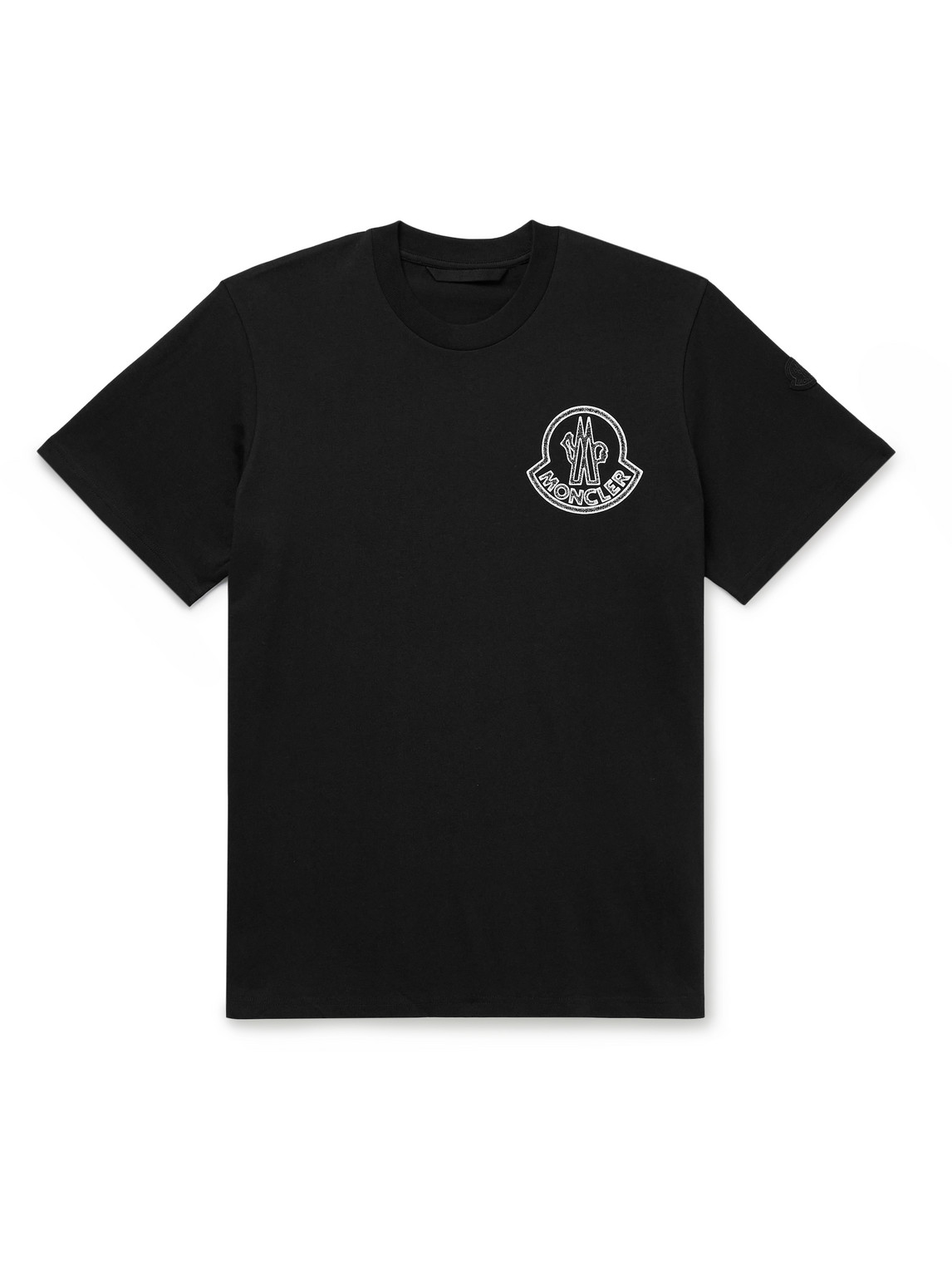 Moncler T-shirt With Logo In Black
