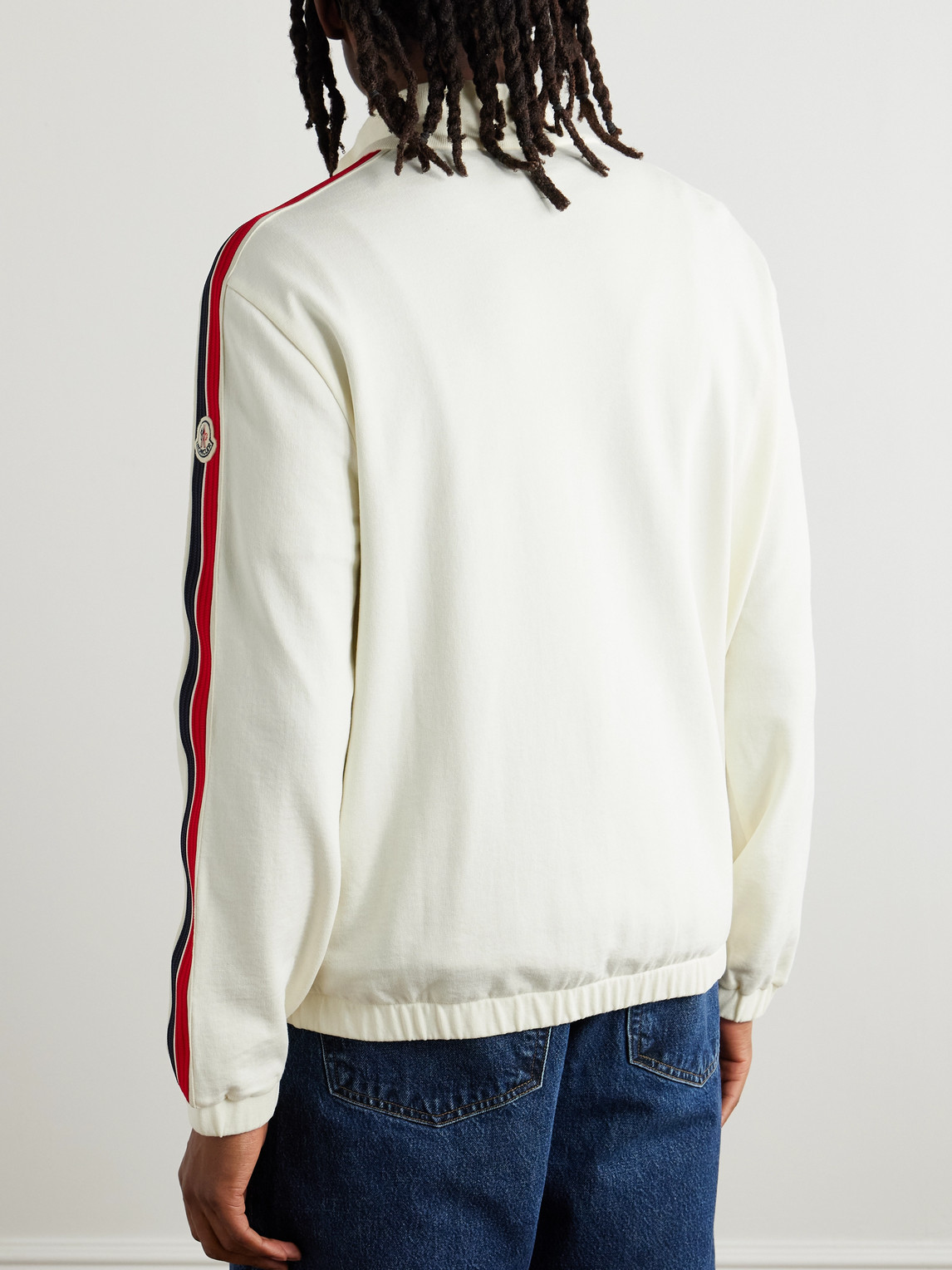 Striped Cotton-Jersey Track Jacket