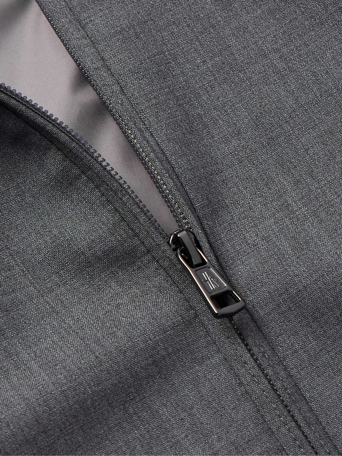 Moncler Cuffed High Collar Jacket In Gray