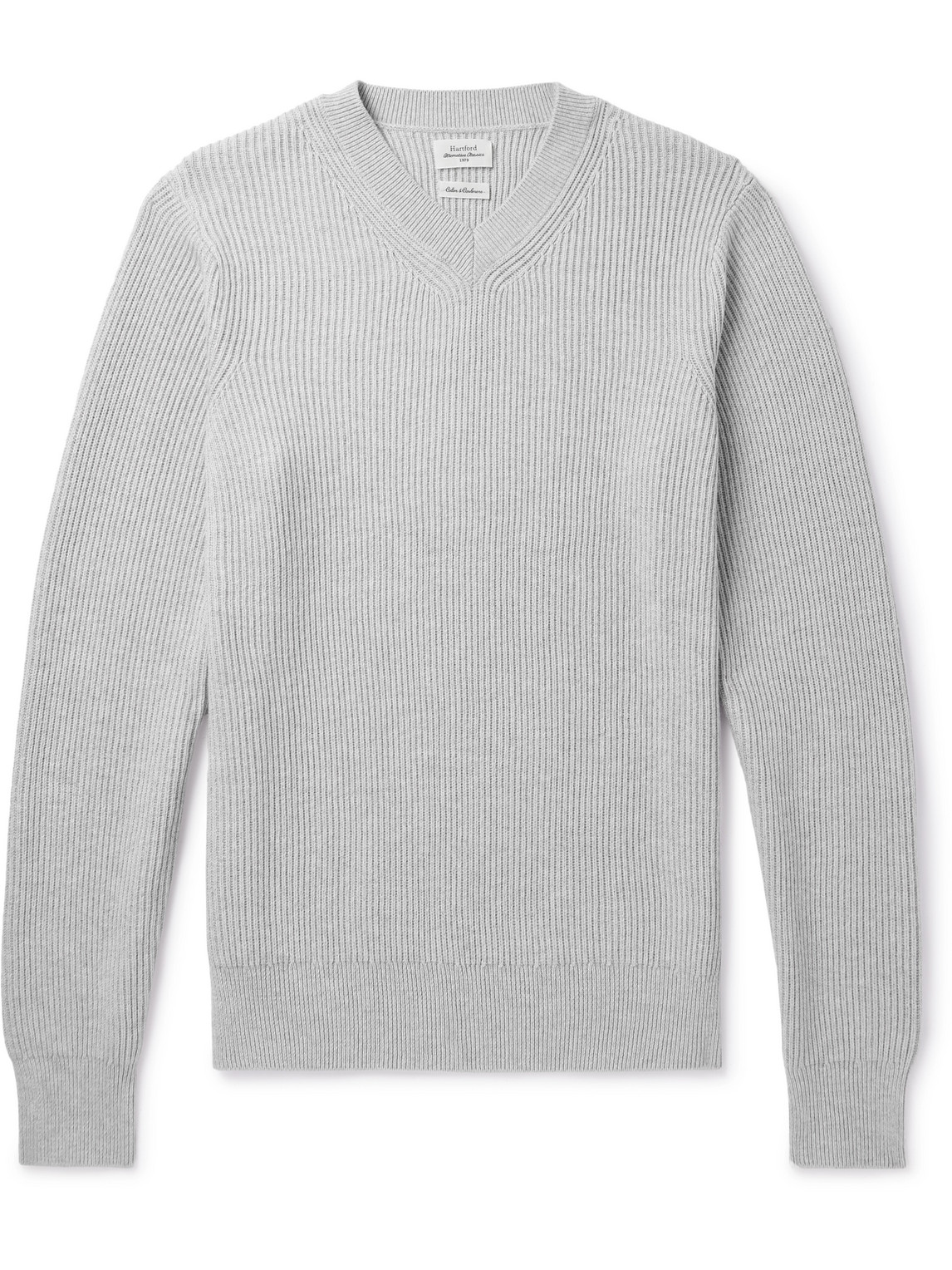 Ribbed Cotton and Cashmere-Blend Sweater