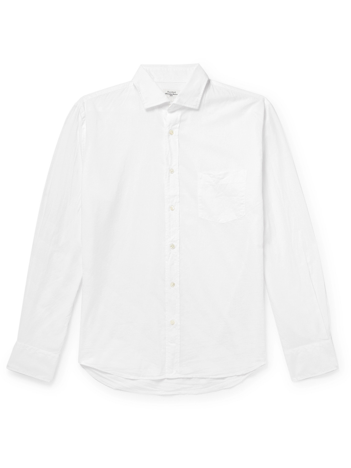 Hartford Paul Pat Cotton-twill Shirt In White