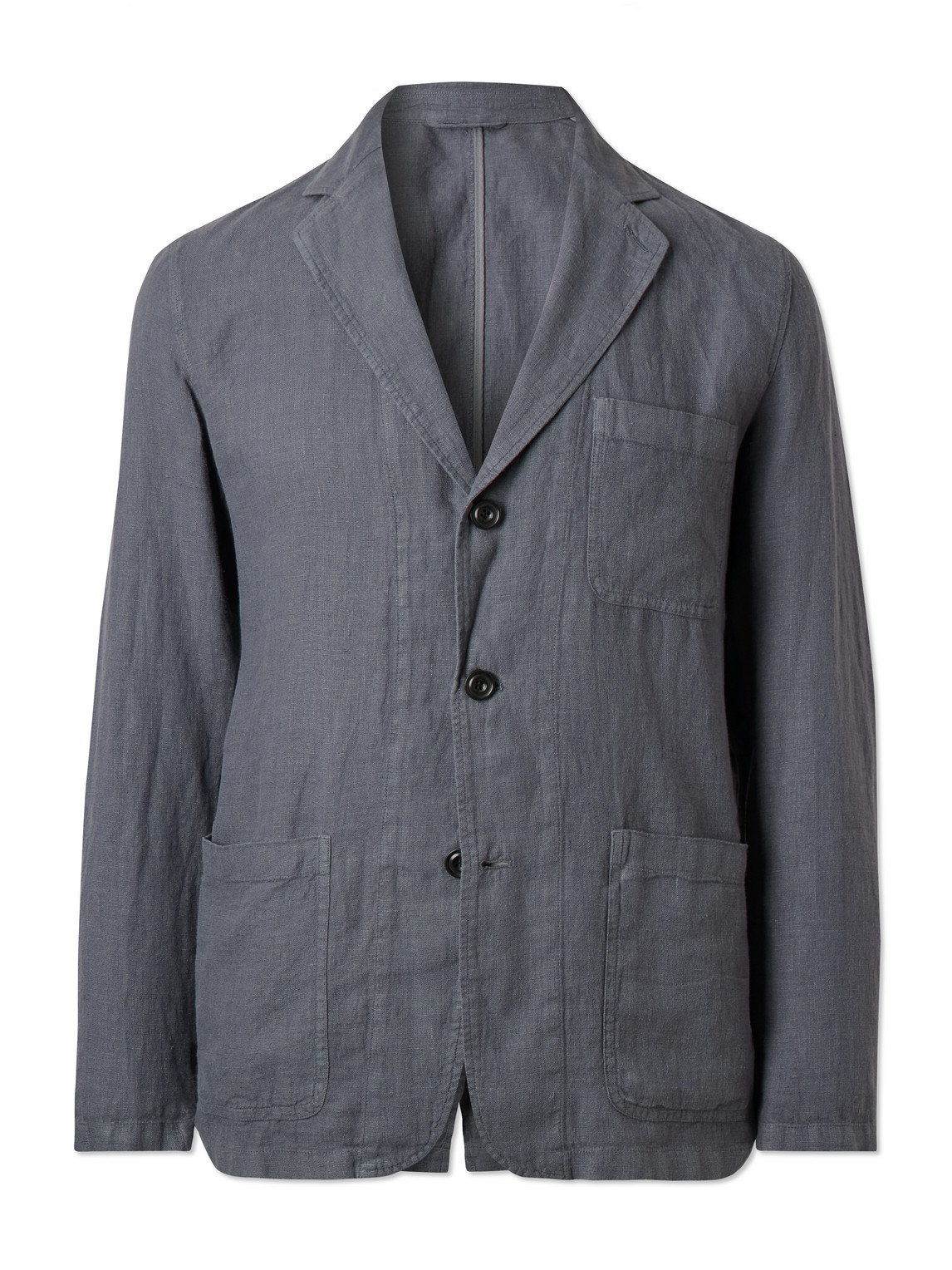 Hartford Jobby Pat Unstructured Linen Blazer In Gray