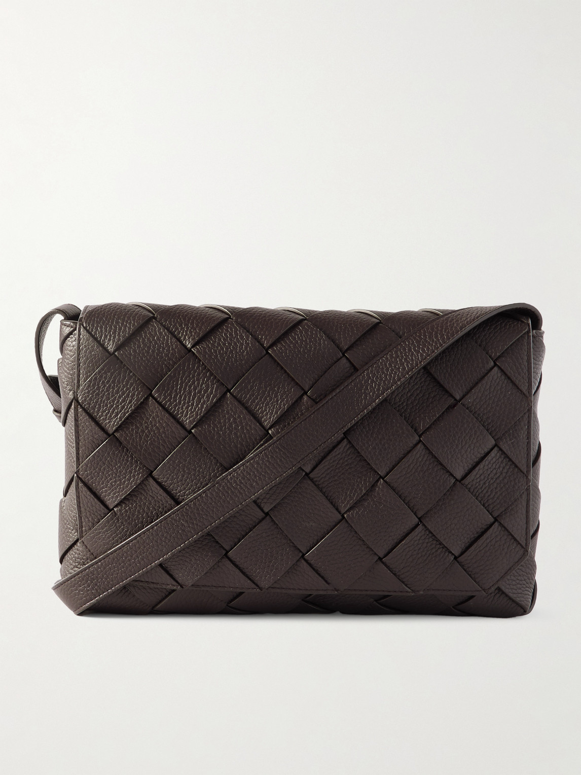 Bottega Veneta Intrecciato Full-Grain Leather Messenger Bag - Men
