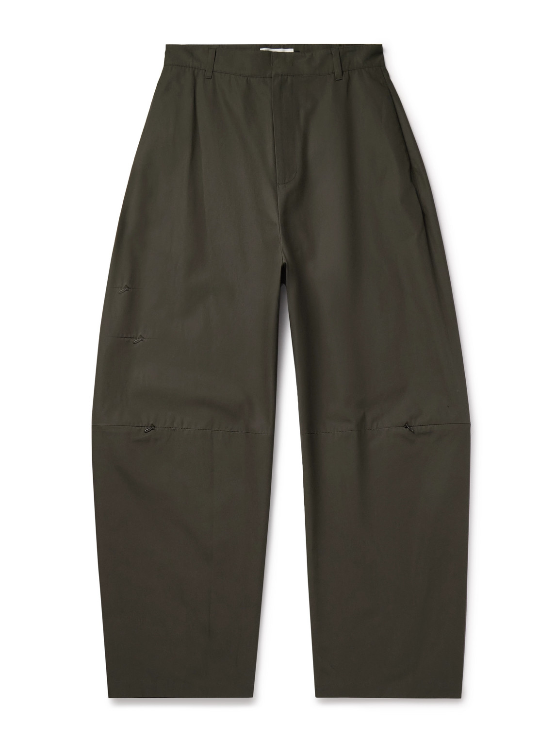 Barrel-Leg Cotton-Poplin Trousers