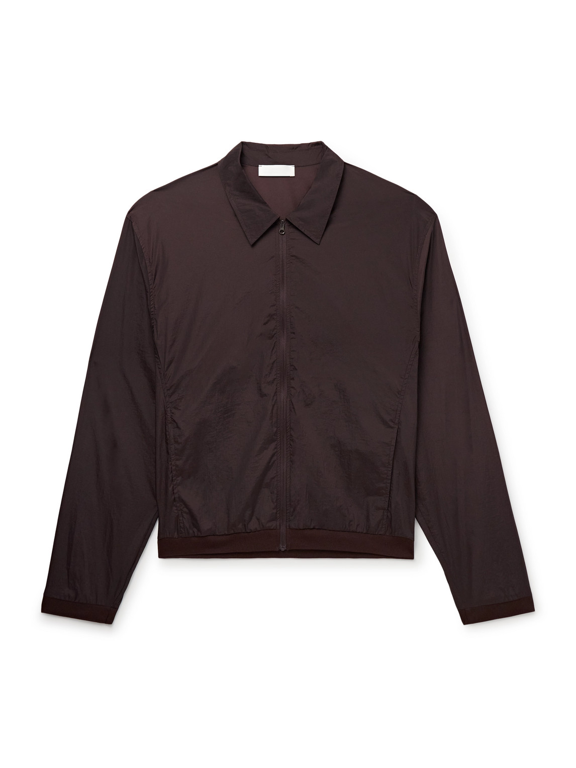 Amomento Nylon-blend Shirt Jacket In Burgundy