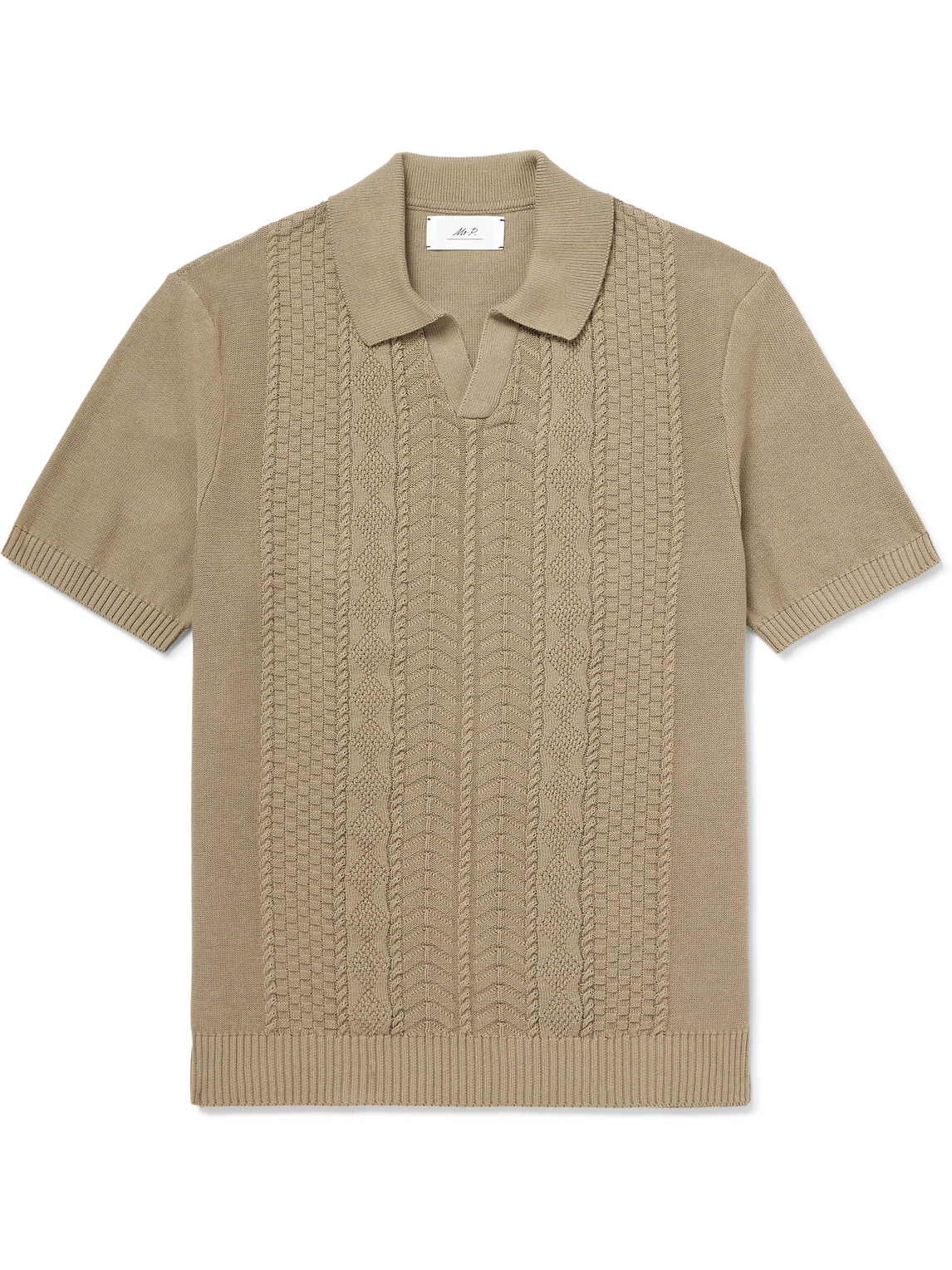 Johnny Textured Organic Cotton Polo Shirt