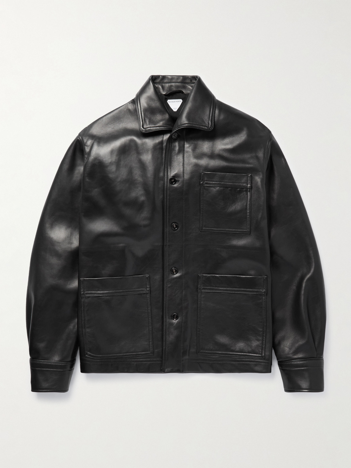 Bottega Veneta Leather Overshirten