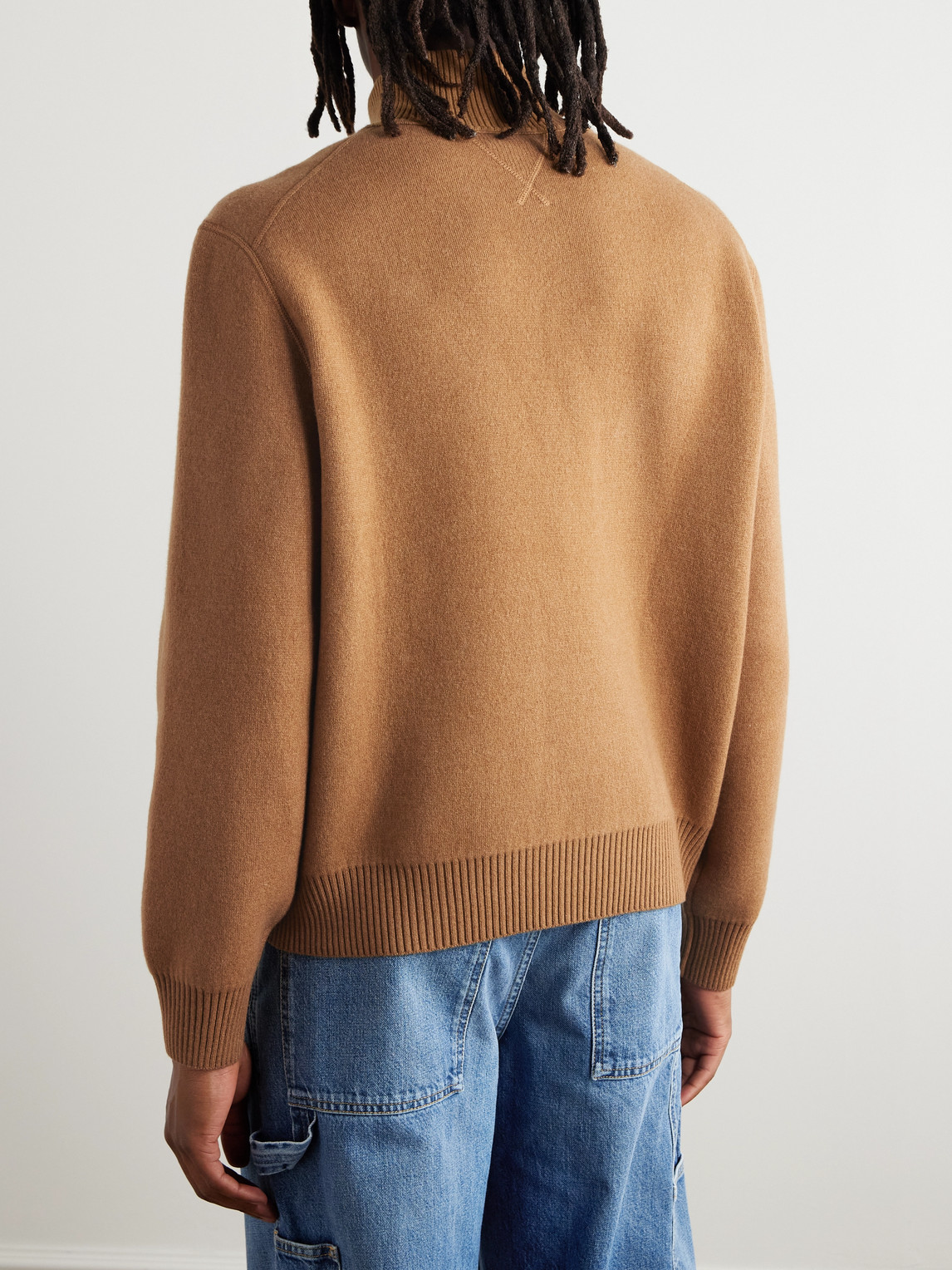 Cashmere-Blend Half-Zip Sweater