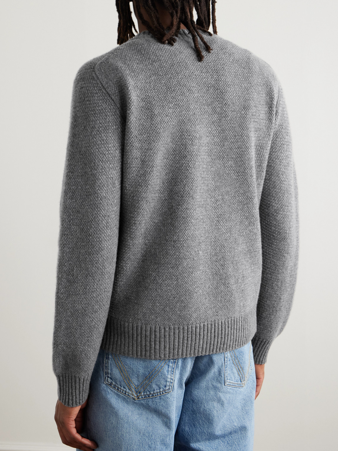  Bottega Veneta - Intrecciato Cashmere-blend Sweater - Men - Gray - M 