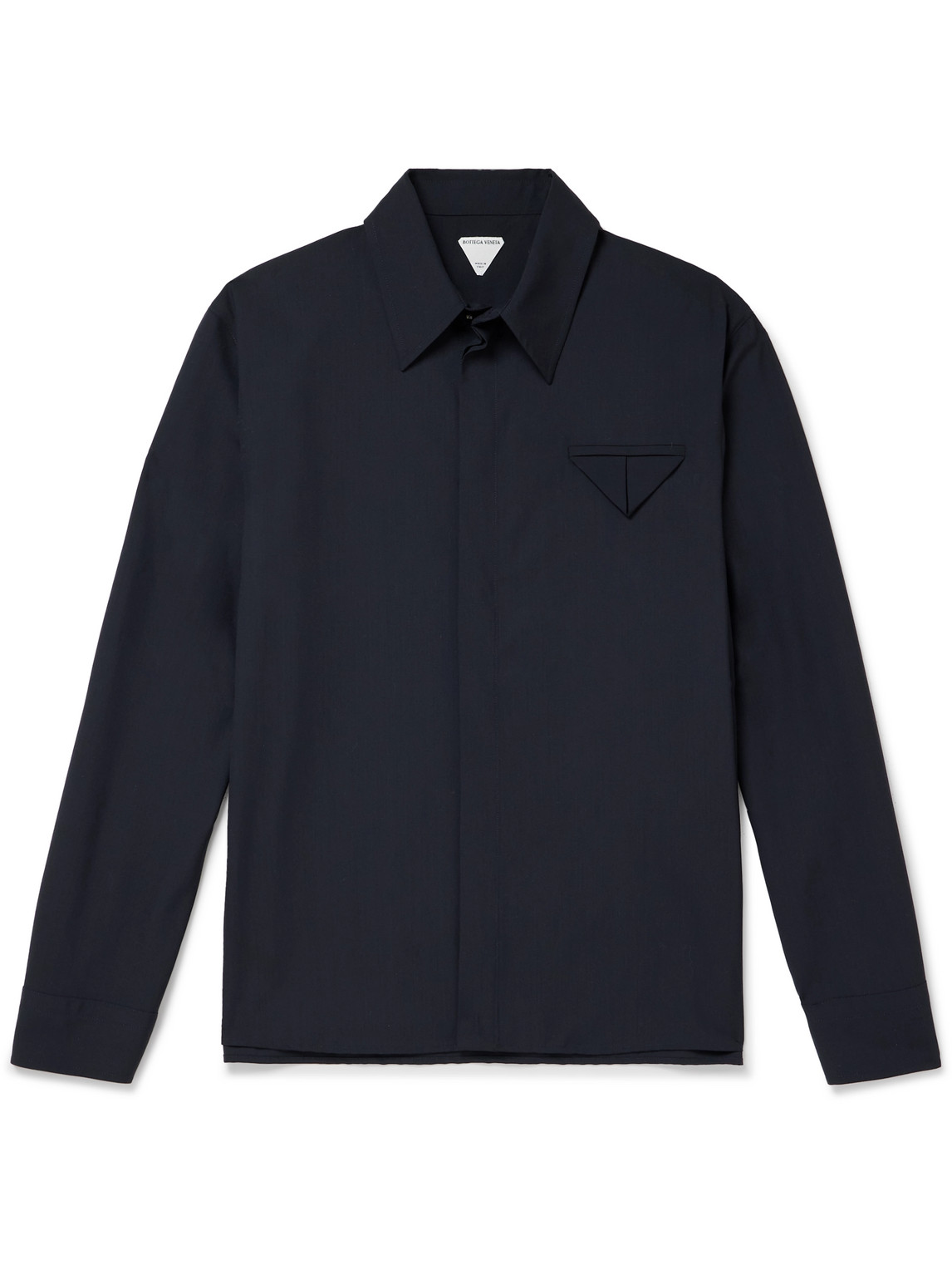 Bottega Veneta Thin Wool Shirt In Blue