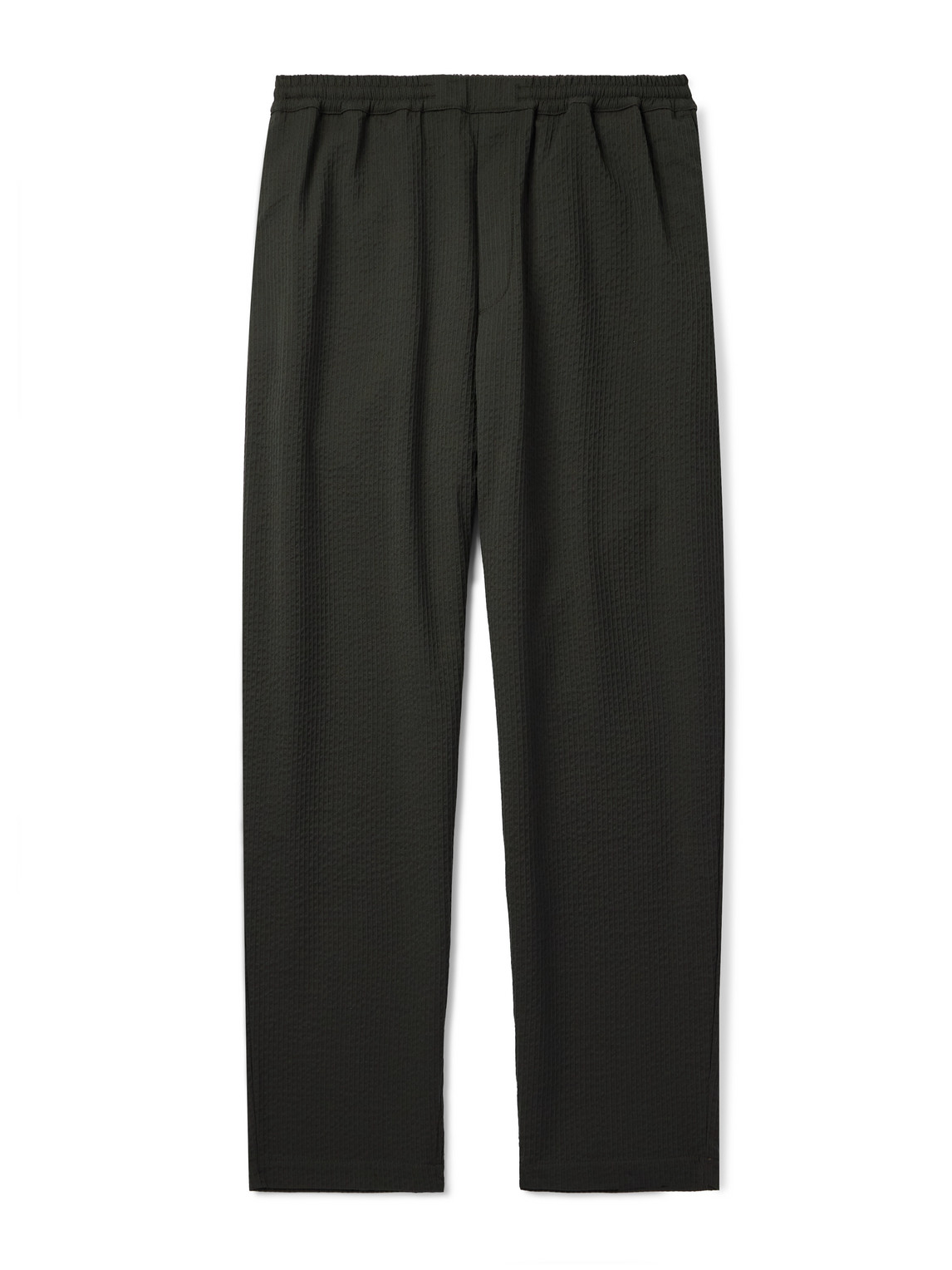 A Kind Of Guise Banasa Tapered Wool-seersucker Trousers In Green