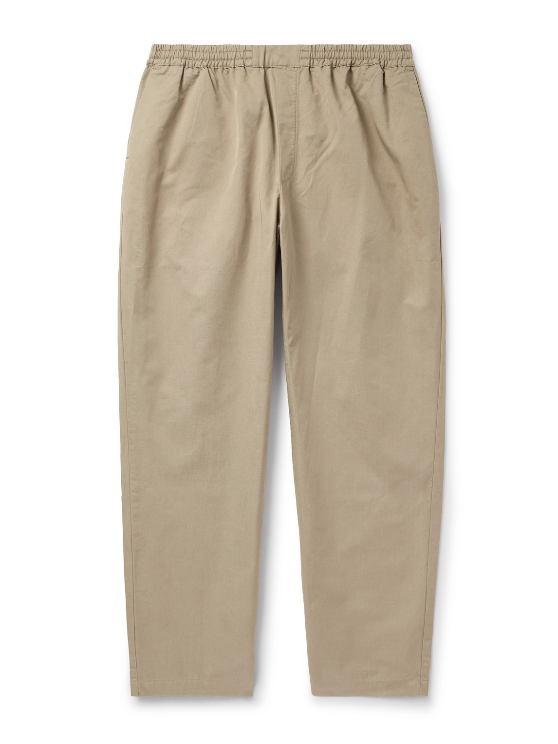 A Kind Of Guise Banasa Straight-leg Cotton And Linen-blend Flannel Trousers In Neutrals
