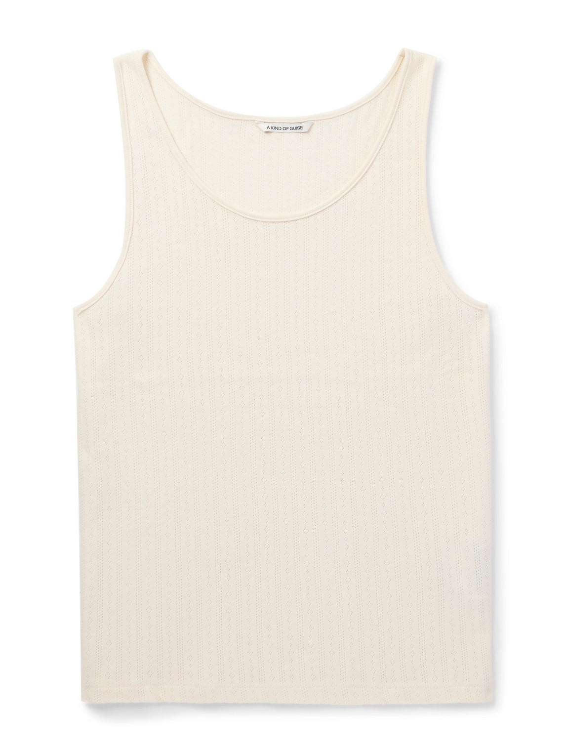 Tomaso Pointelle-Knit Cotton Tank Top
